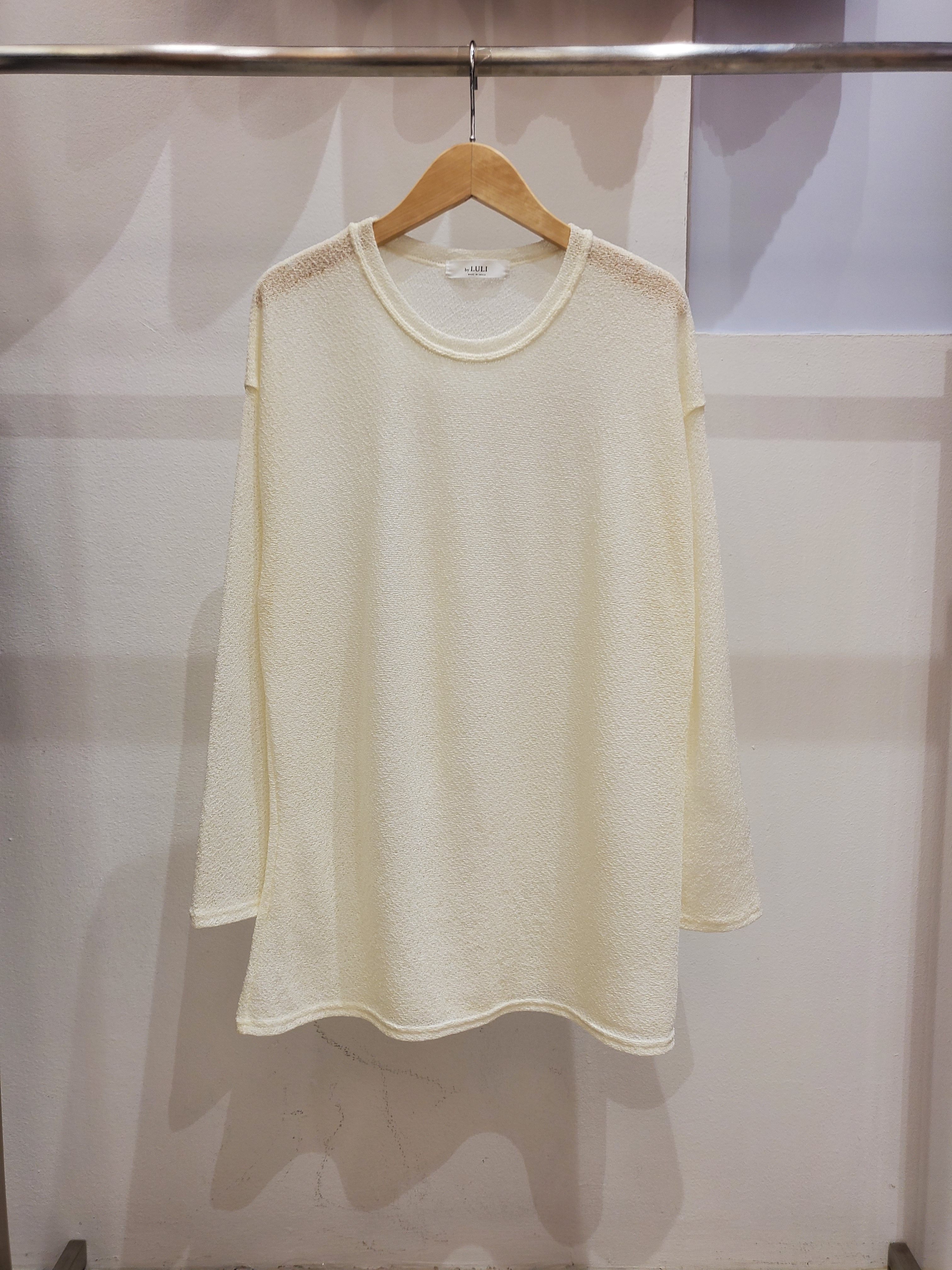 シースルー長袖ルーズTシャツ | 詳細画像12