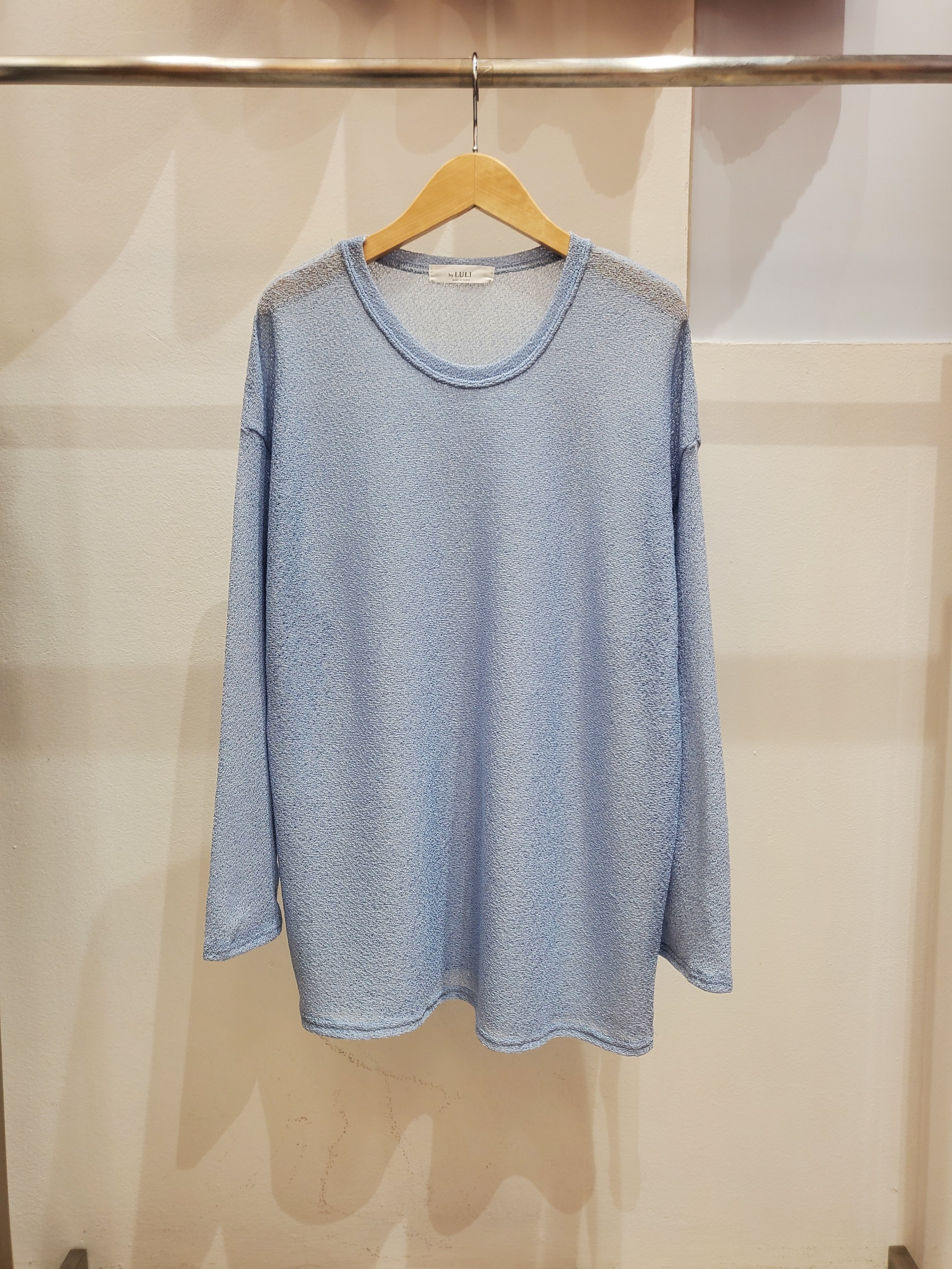 シースルー長袖ルーズTシャツ | 詳細画像14