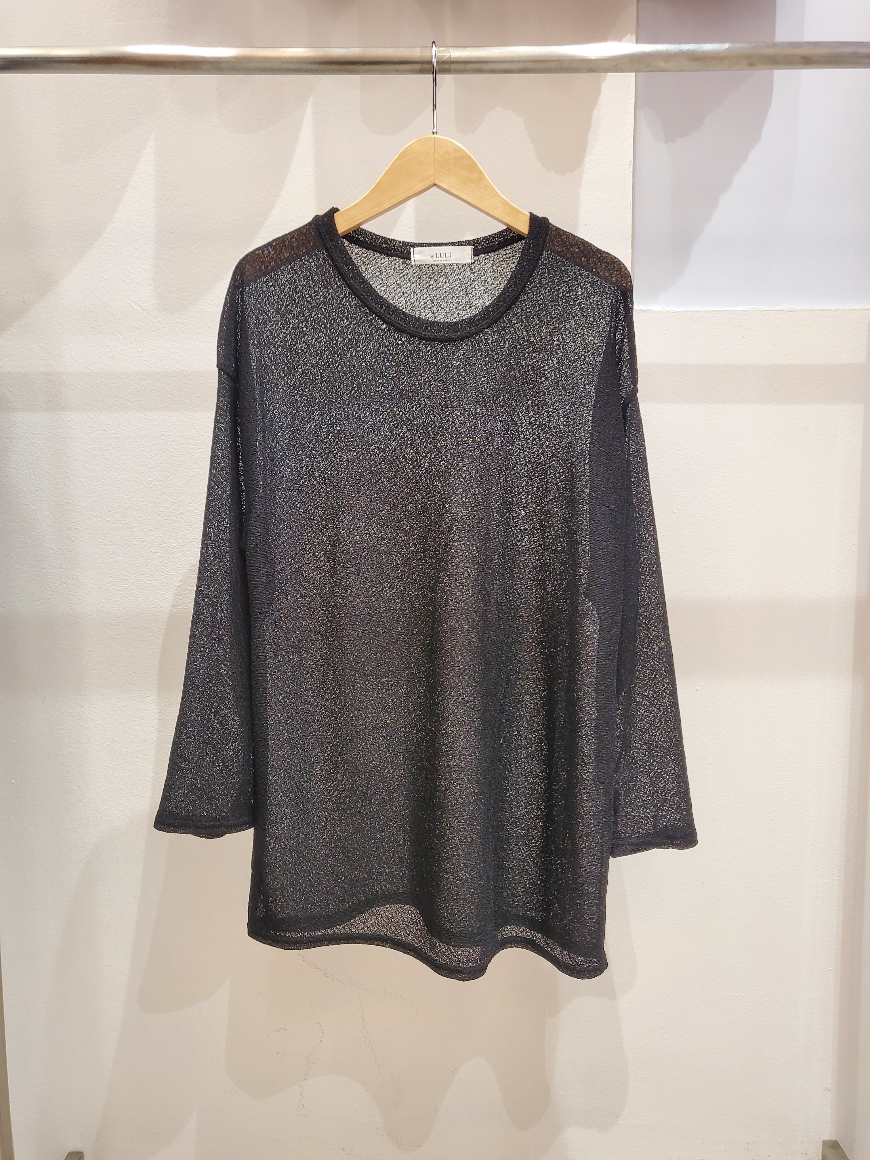 シースルー長袖ルーズTシャツ | 詳細画像15