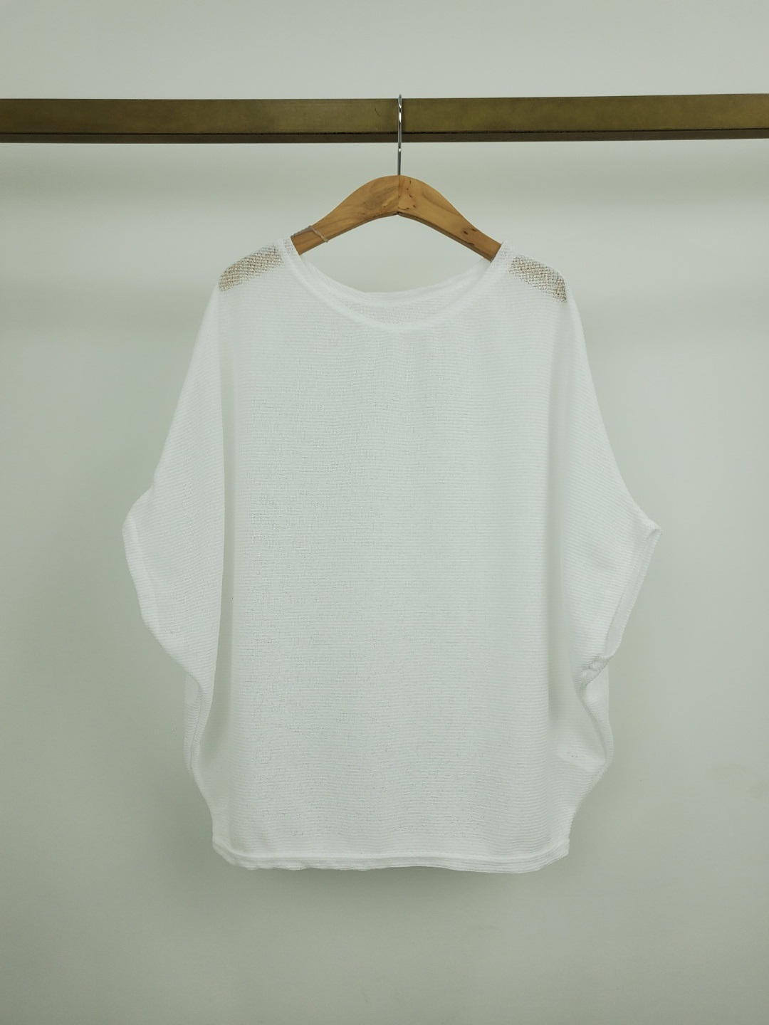 リネン混ドルマン半袖シースルーTシャツ | 詳細画像12