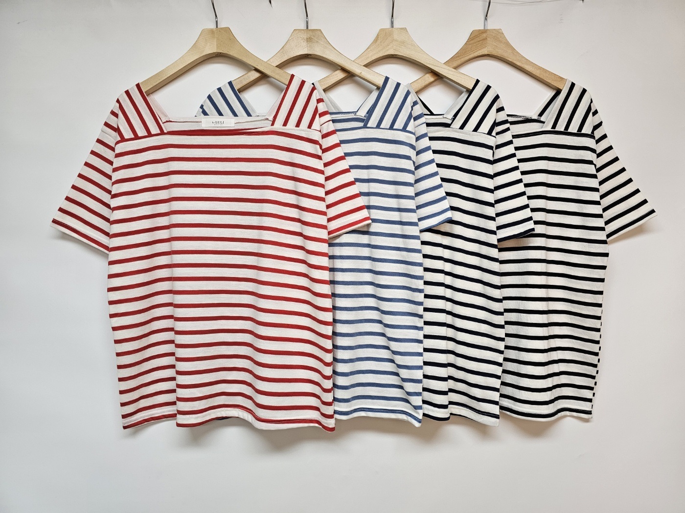 スクエアネックボーダー半袖Tシャツ | 詳細画像7
