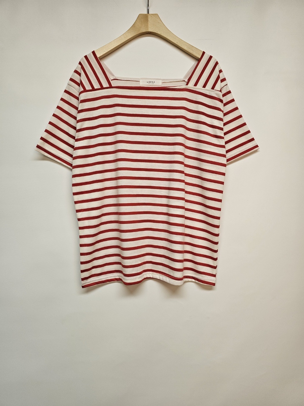 スクエアネックボーダー半袖Tシャツ | 詳細画像8