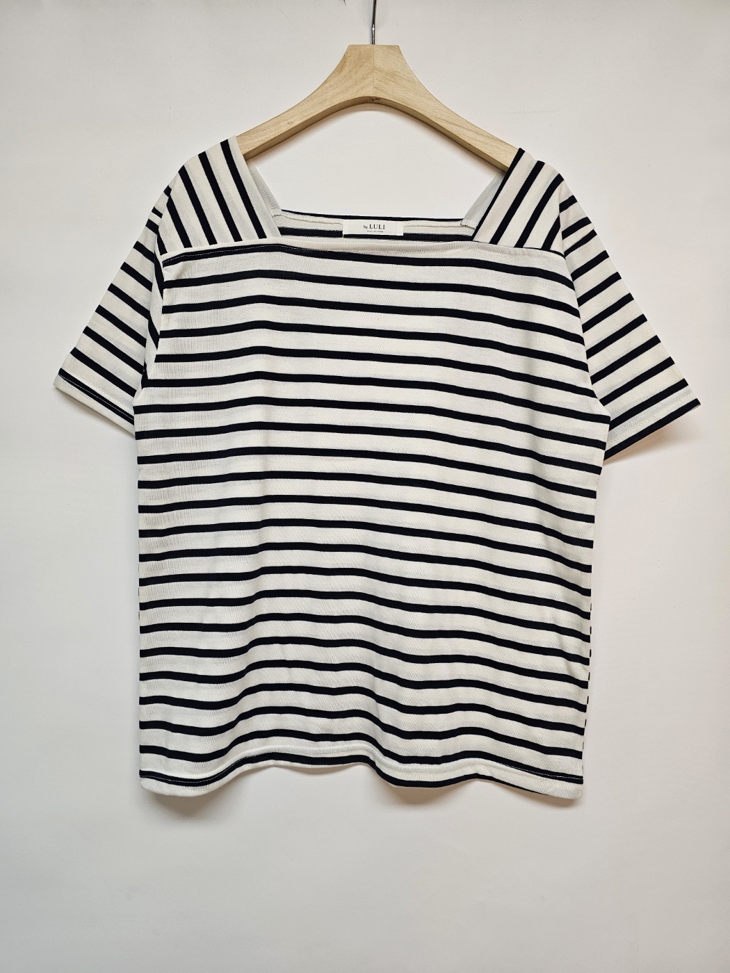 スクエアネックボーダー半袖Tシャツ | 詳細画像10
