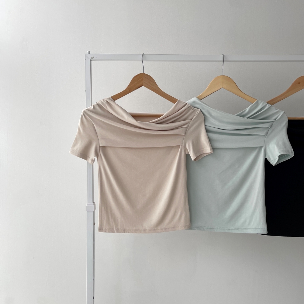 クロスオフショルギャザー半袖Tシャツ | 詳細画像25