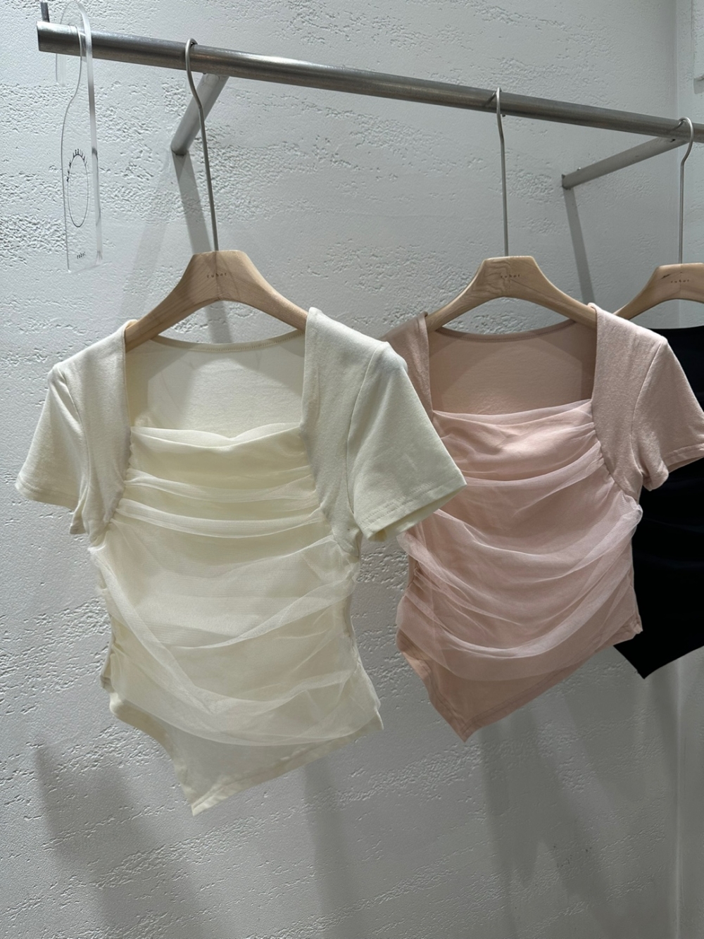 チュールスクエアアンバランス半袖Tシャツ | 詳細画像17