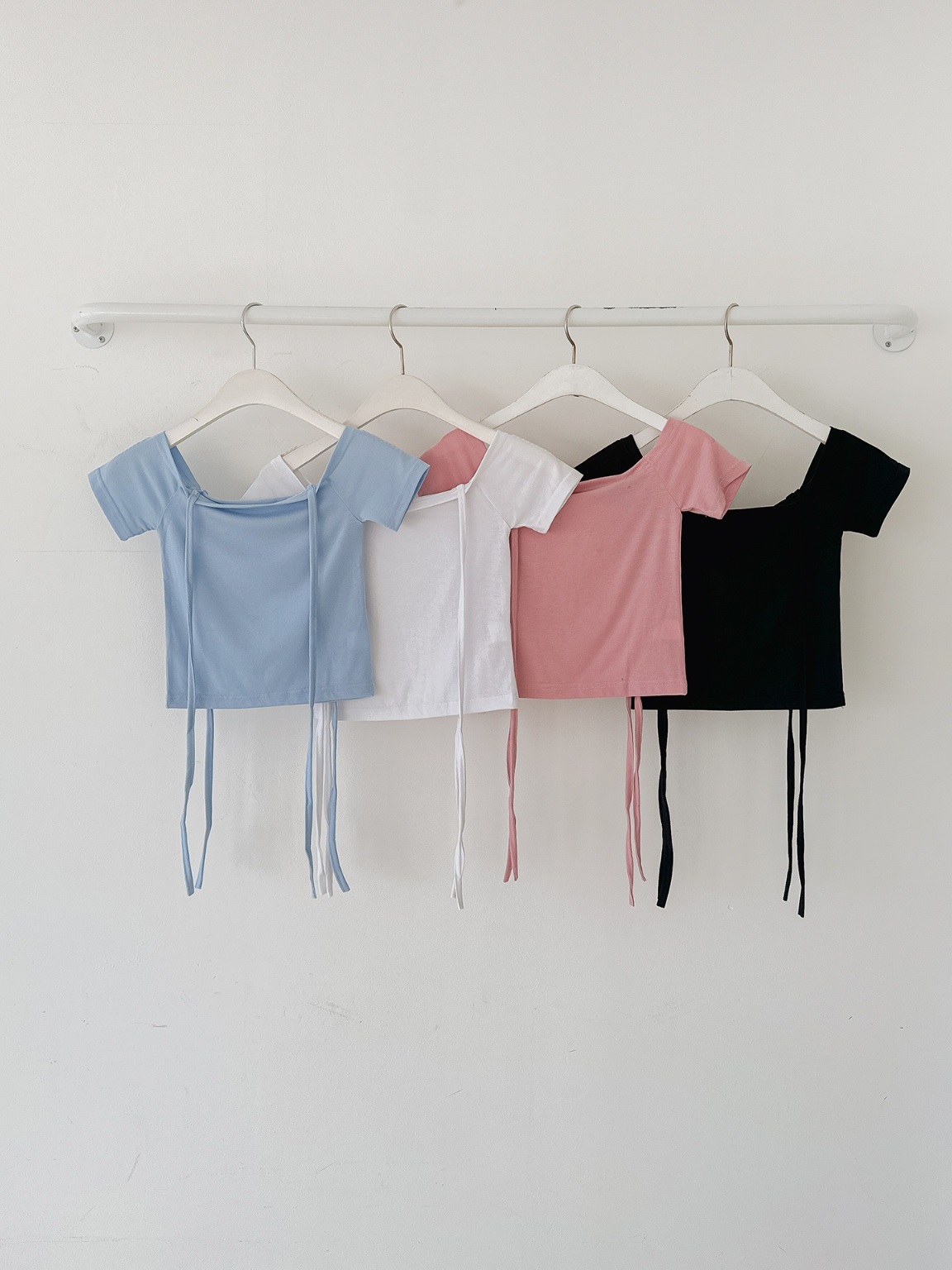 ショルダーリボンクロップド半袖Tシャツ | 詳細画像7