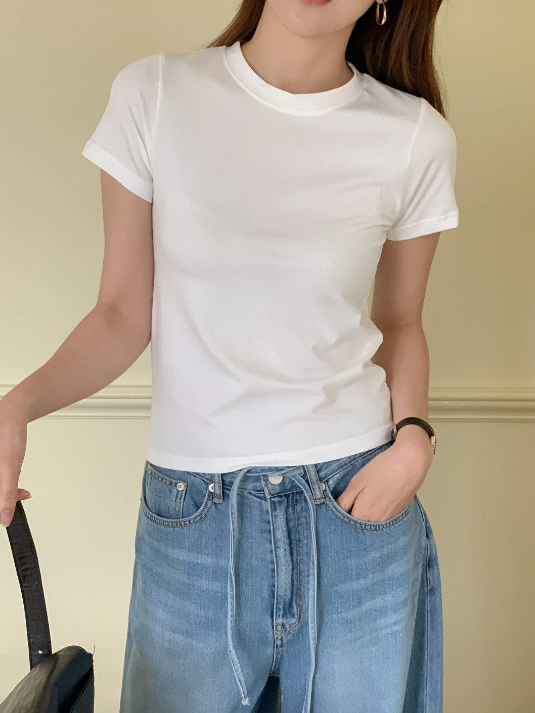 スリムラウンドネック半袖Tシャツ | 詳細画像6