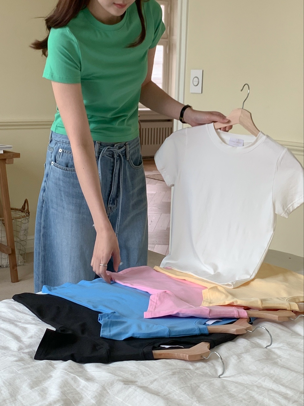スリムラウンドネック半袖Tシャツ | 詳細画像9