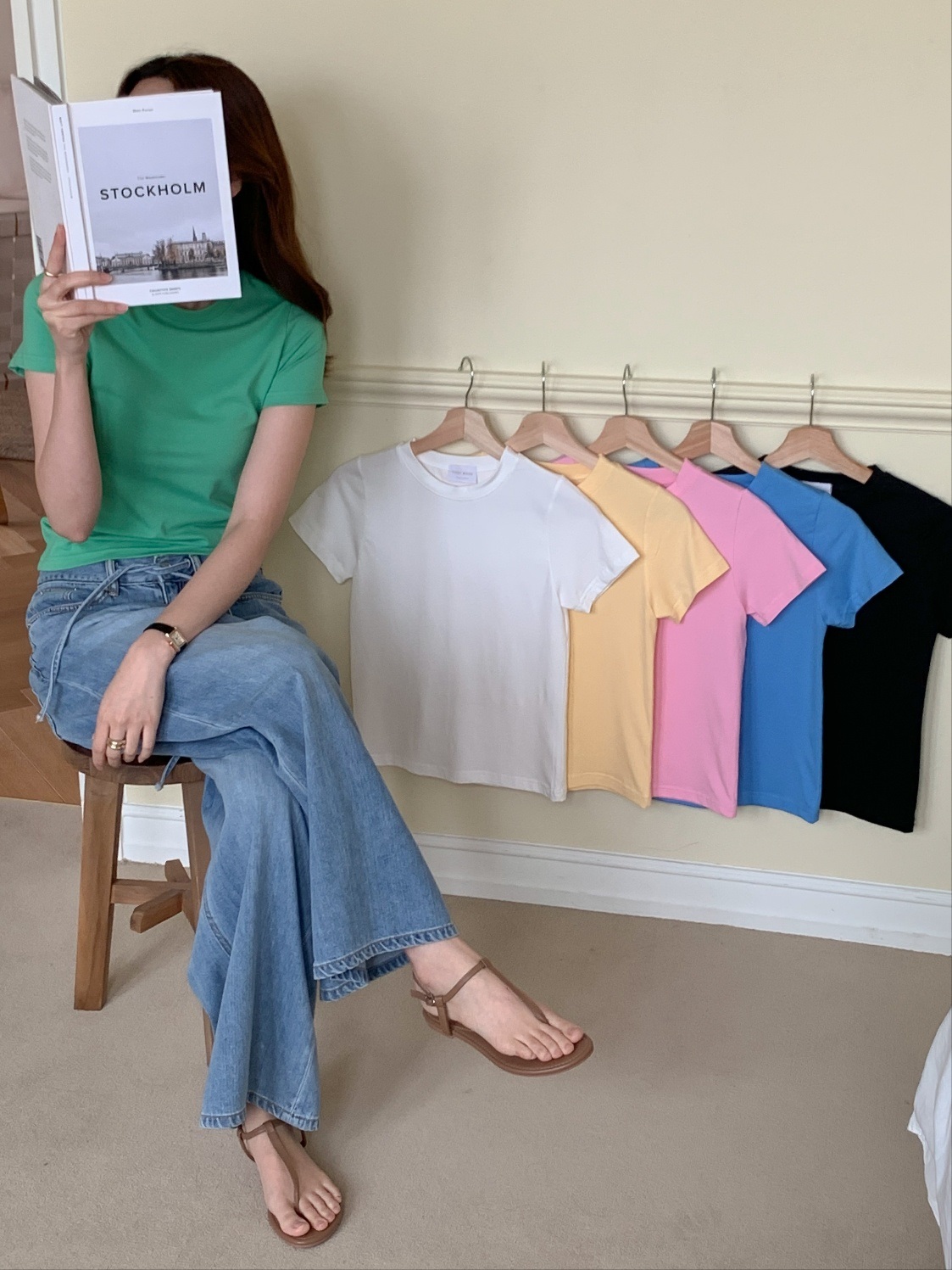 スリムラウンドネック半袖Tシャツ | 詳細画像12