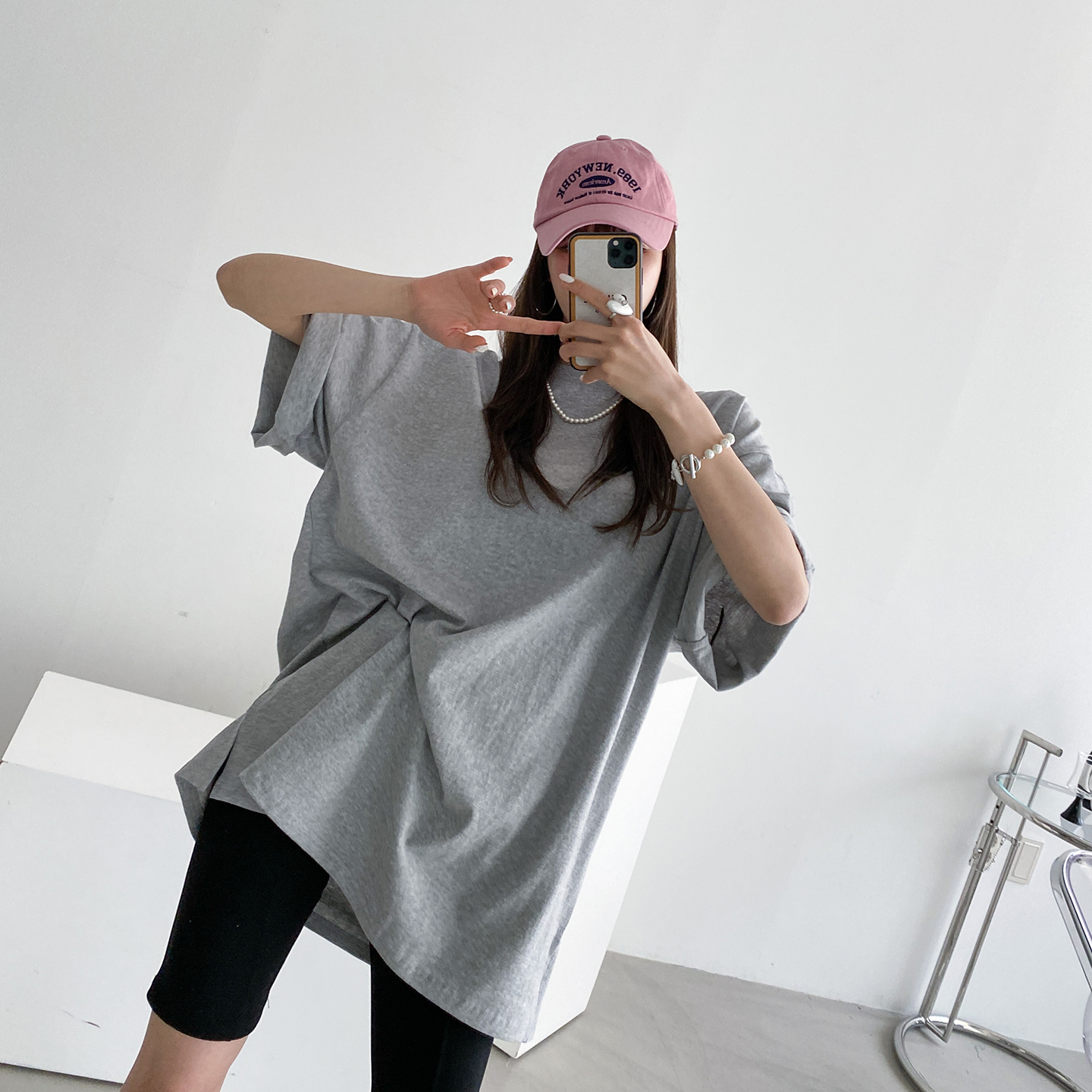 スリット7分袖ボクシーTシャツ | 詳細画像4