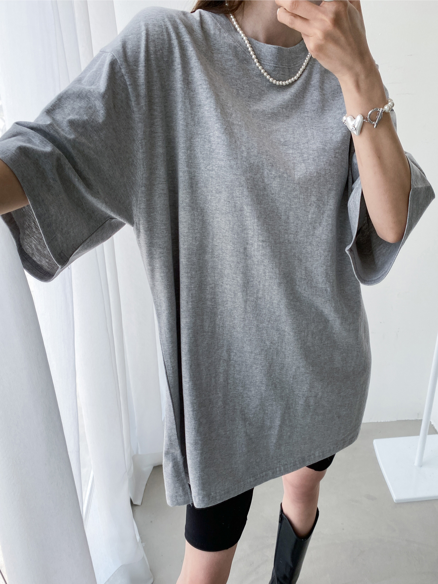 スリット7分袖ボクシーTシャツ | 詳細画像19