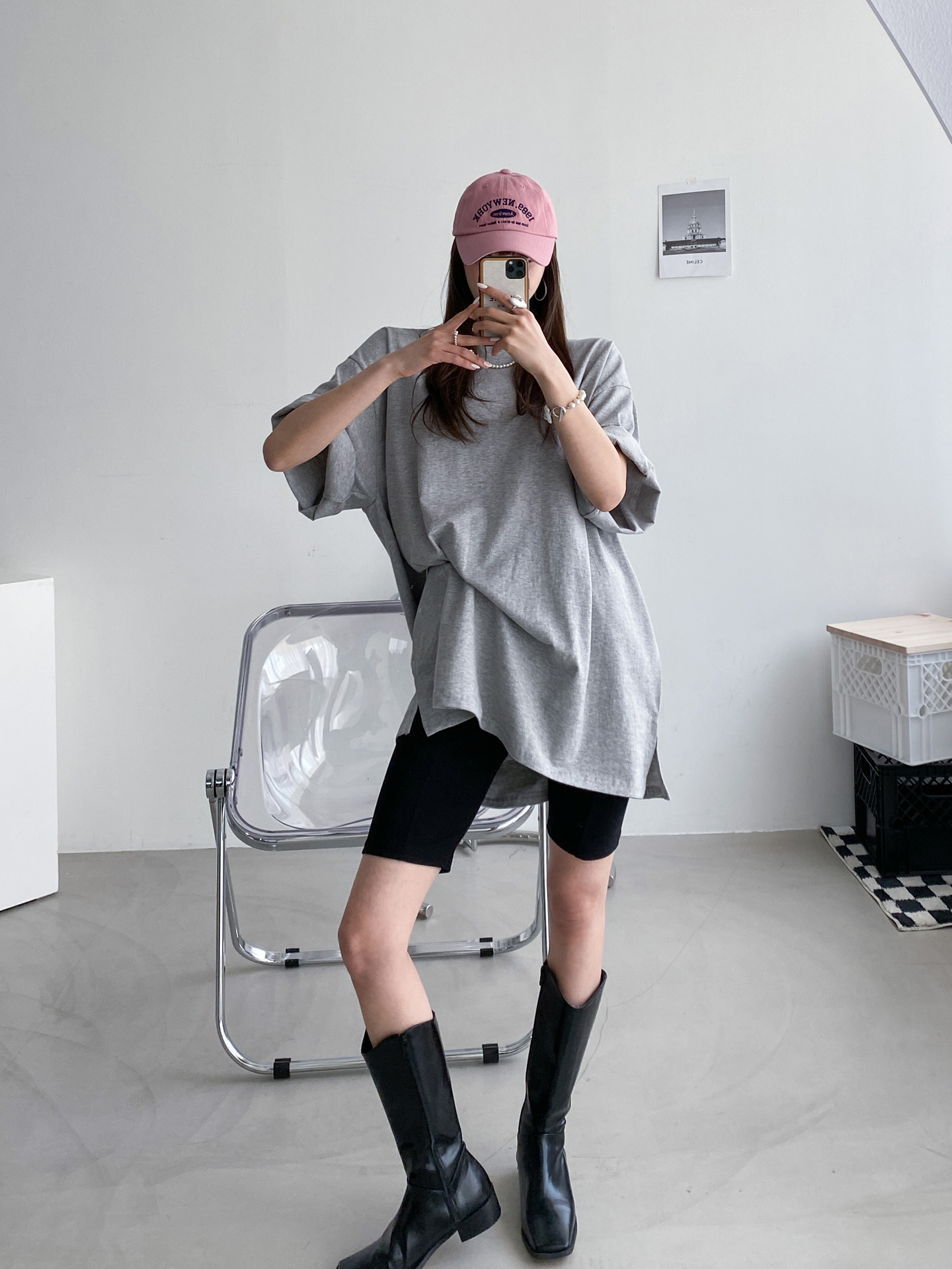 スリット7分袖ボクシーTシャツ | 詳細画像15
