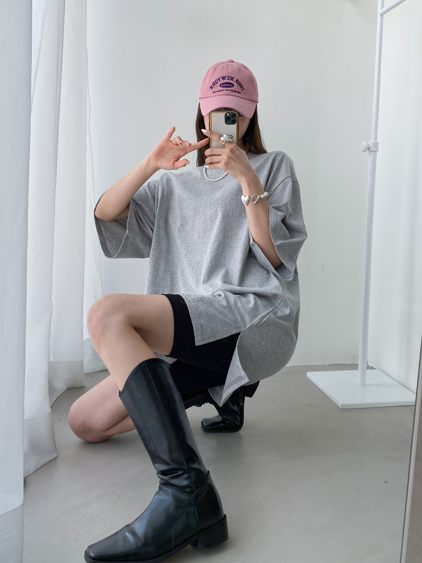 スリット7分袖ボクシーTシャツ | 詳細画像9