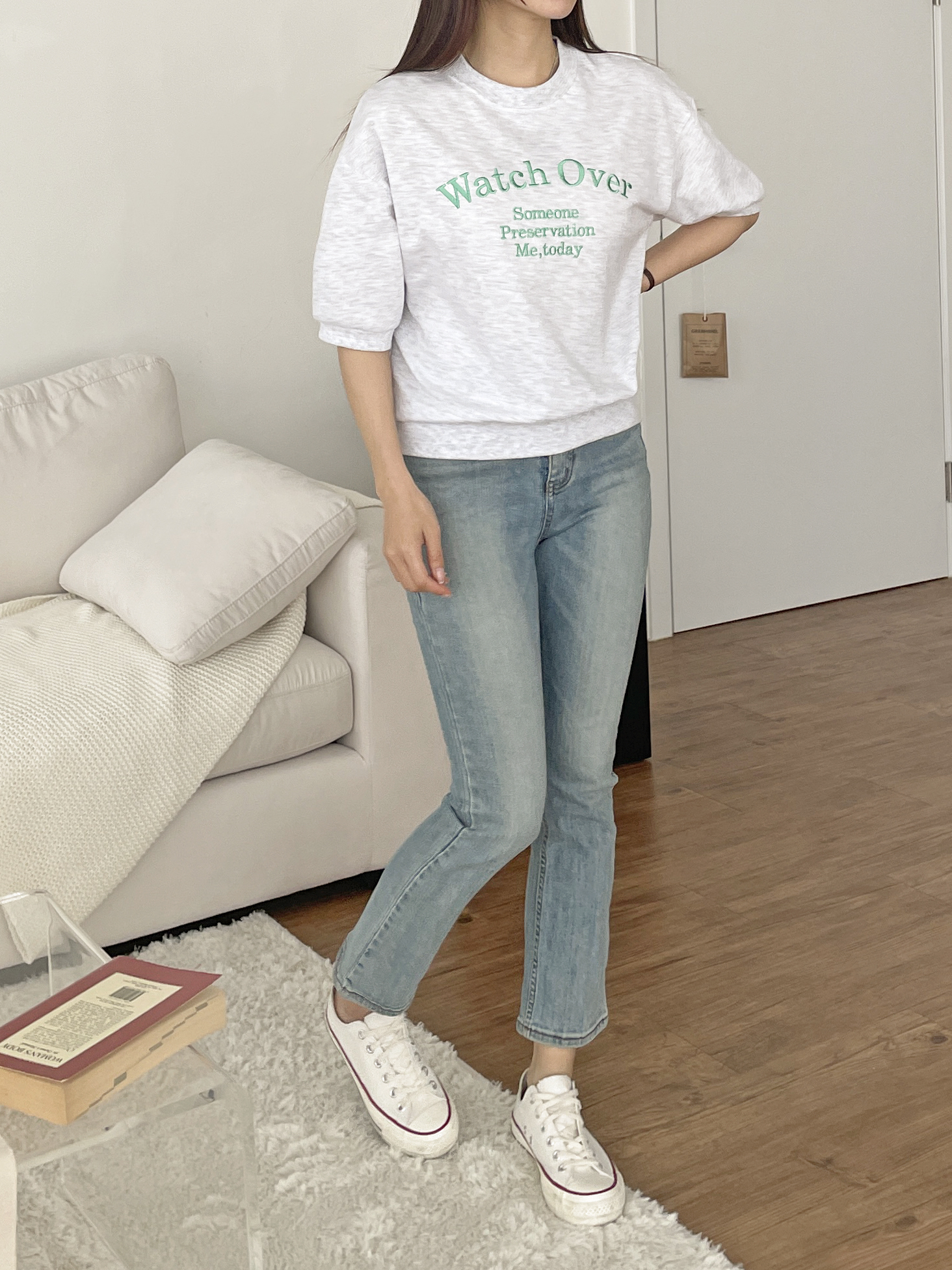 刺繍レタリングショート半袖スウェット | 詳細画像7