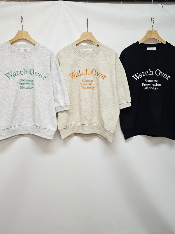 刺繍レタリングショート半袖スウェット | 詳細画像10