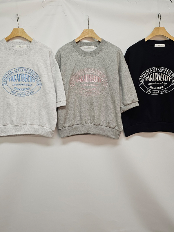 刺繍オーバルレタリング半袖スウェット | 詳細画像12