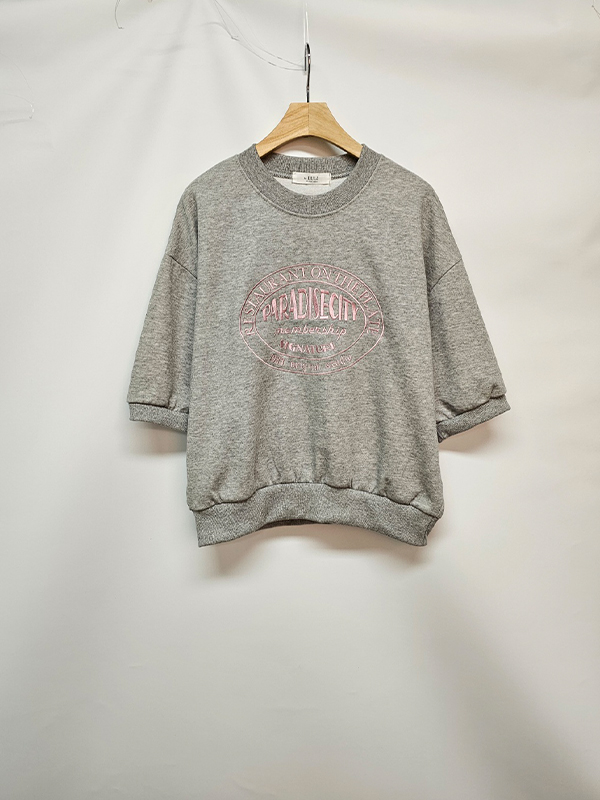 刺繍オーバルレタリング半袖スウェット | 詳細画像13