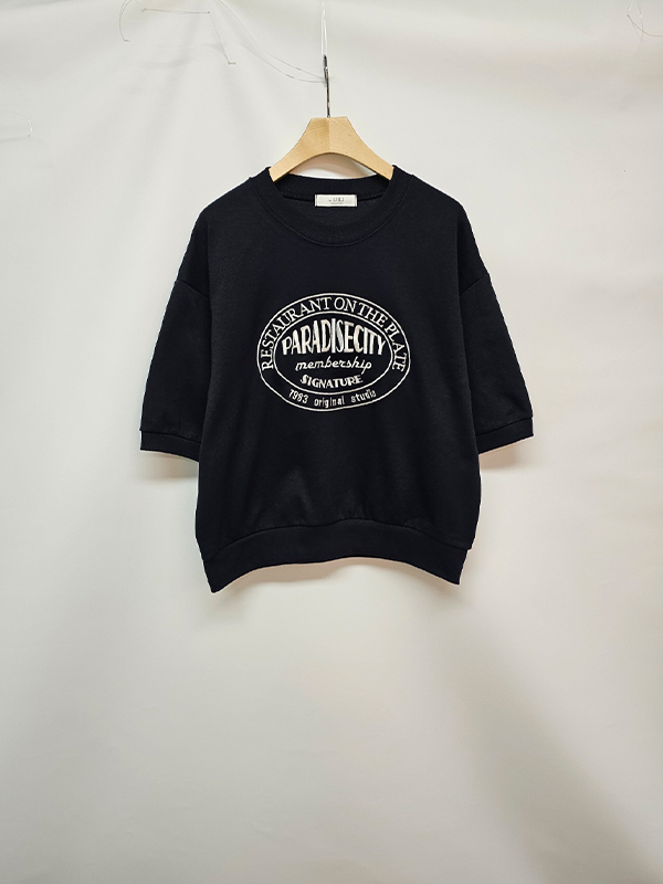 刺繍オーバルレタリング半袖スウェット | 詳細画像14