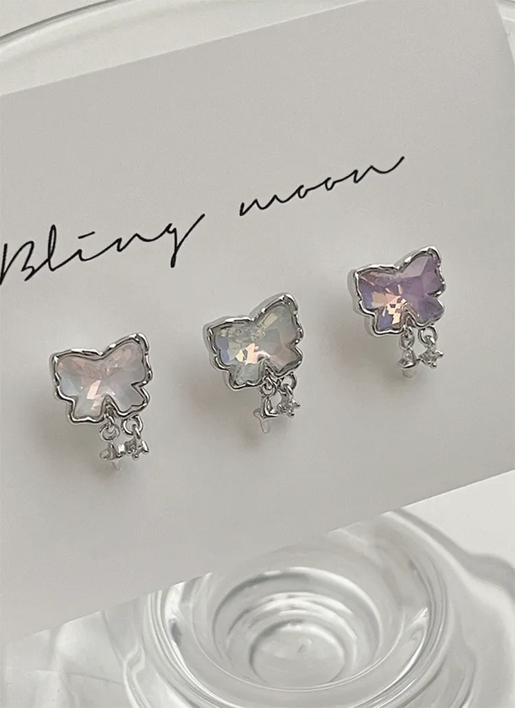 オパールバタフライドロップピアス(片耳用) | blingmoon | 詳細画像1