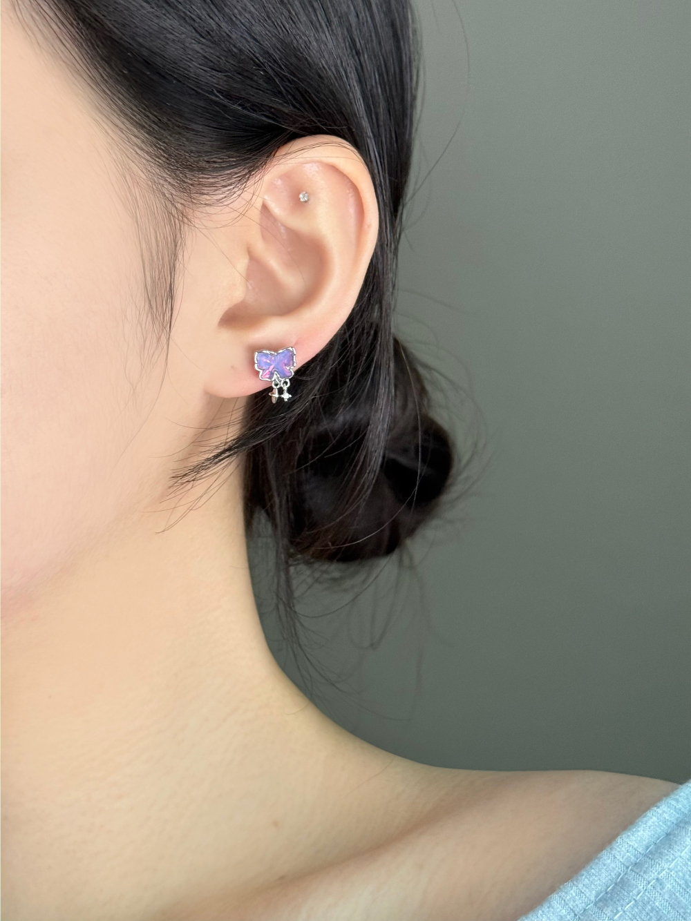 オパール ピアス(片耳用) オパールバタフライドロップピアス(片耳用) | レディースファッション