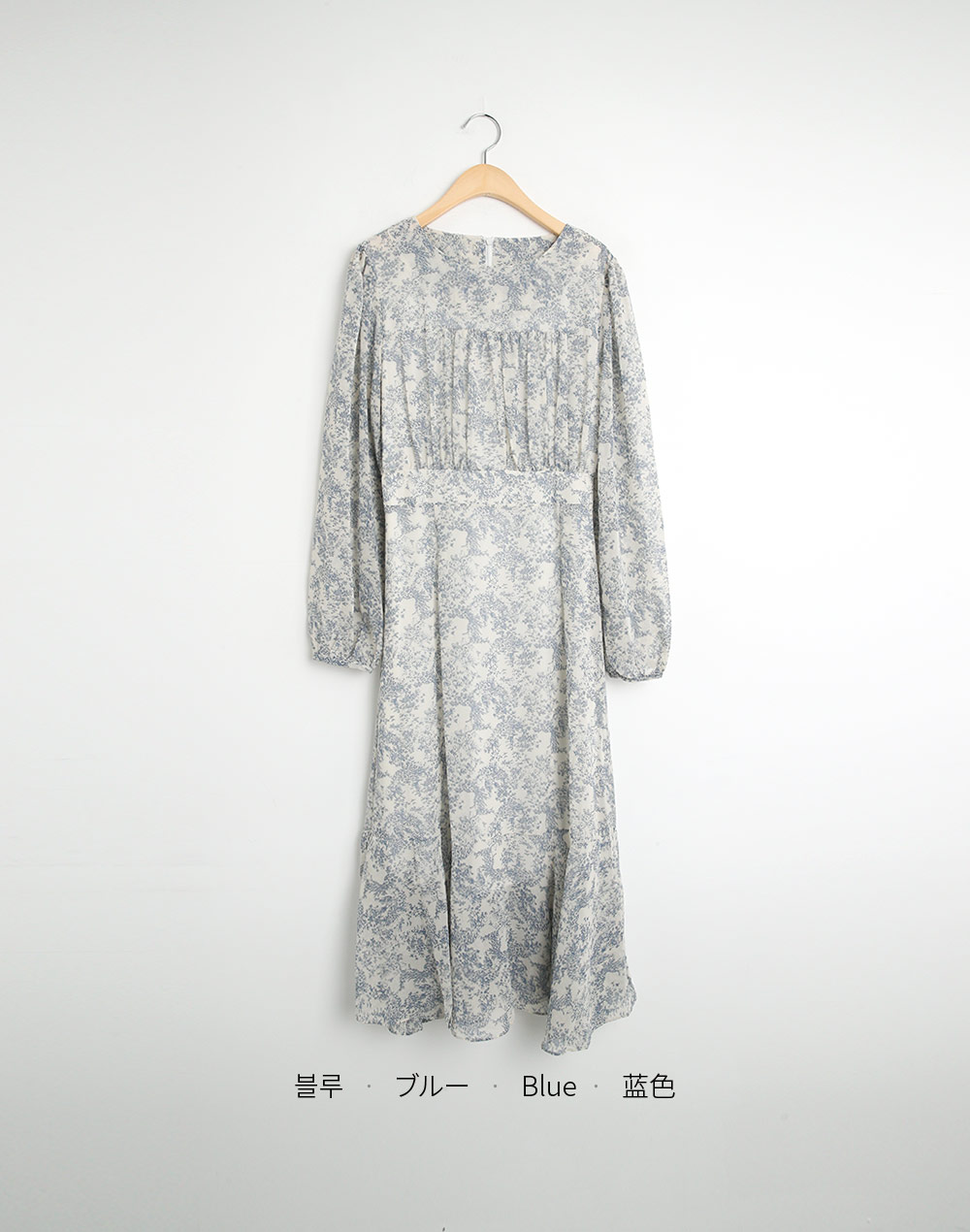 花柄リボンギャザーマーメイドワンピース | 詳細画像19