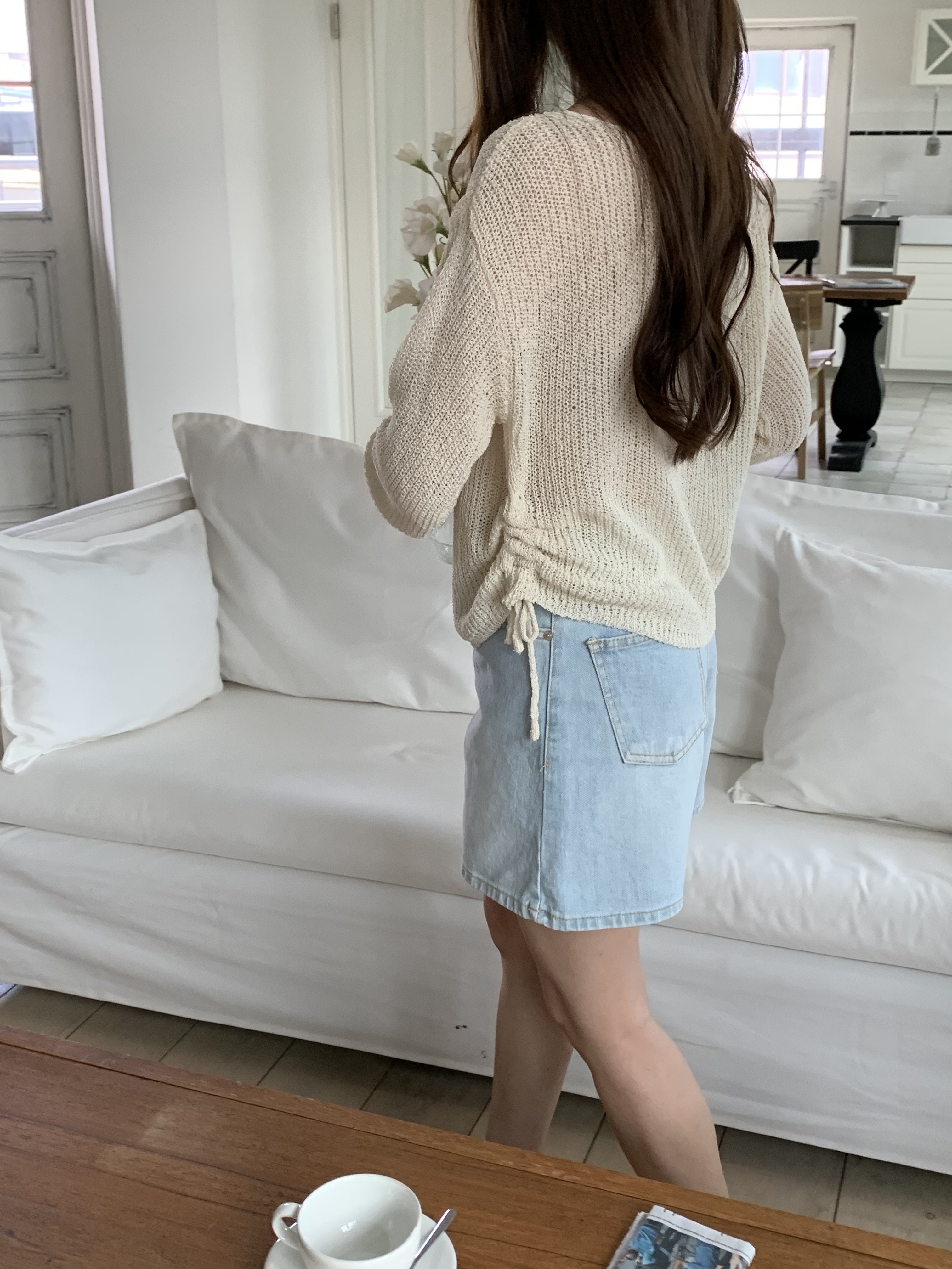 サイドドロストシアー長袖ニット | 詳細画像8