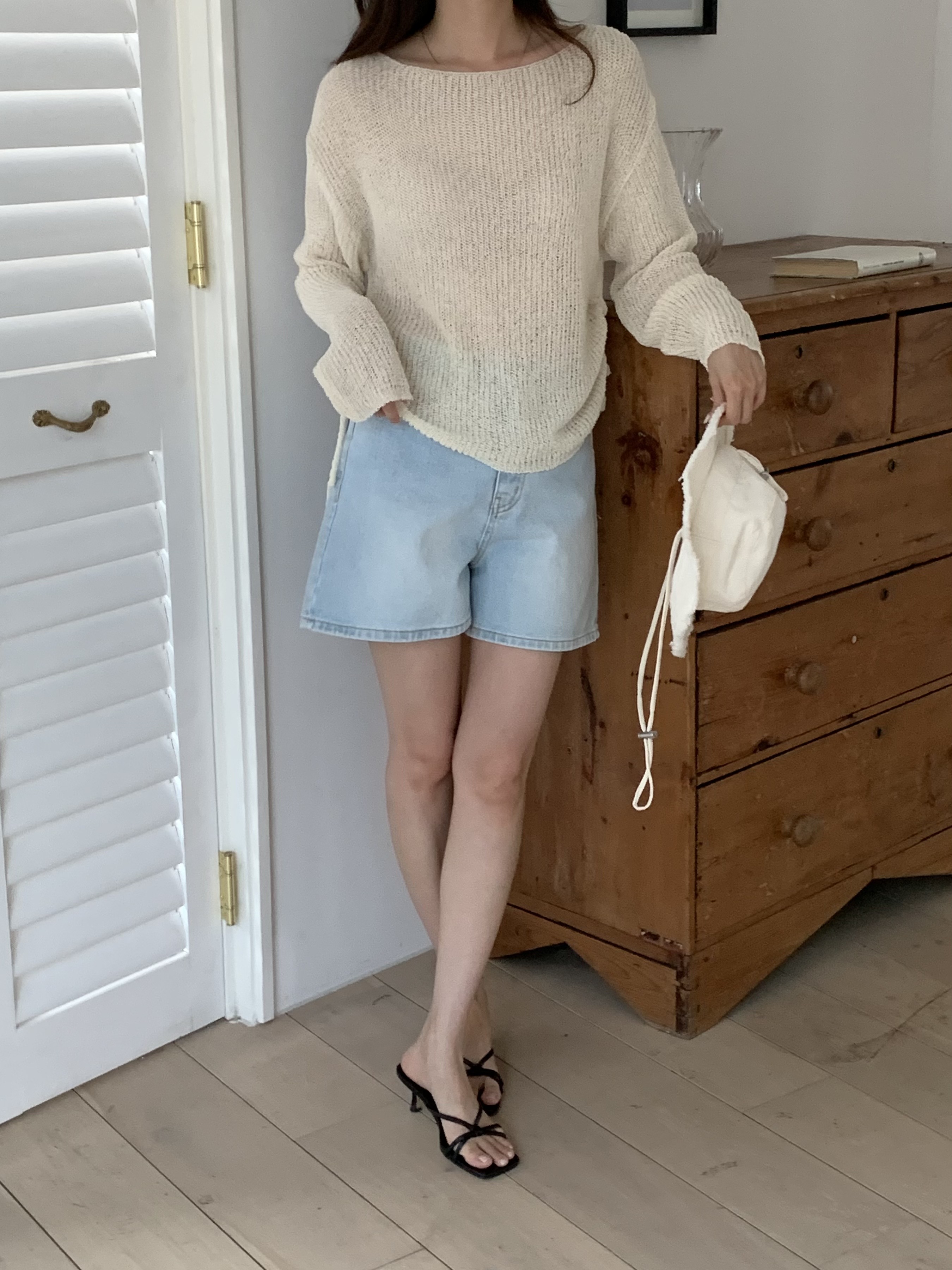 サイドドロストシアー長袖ニット | 詳細画像9