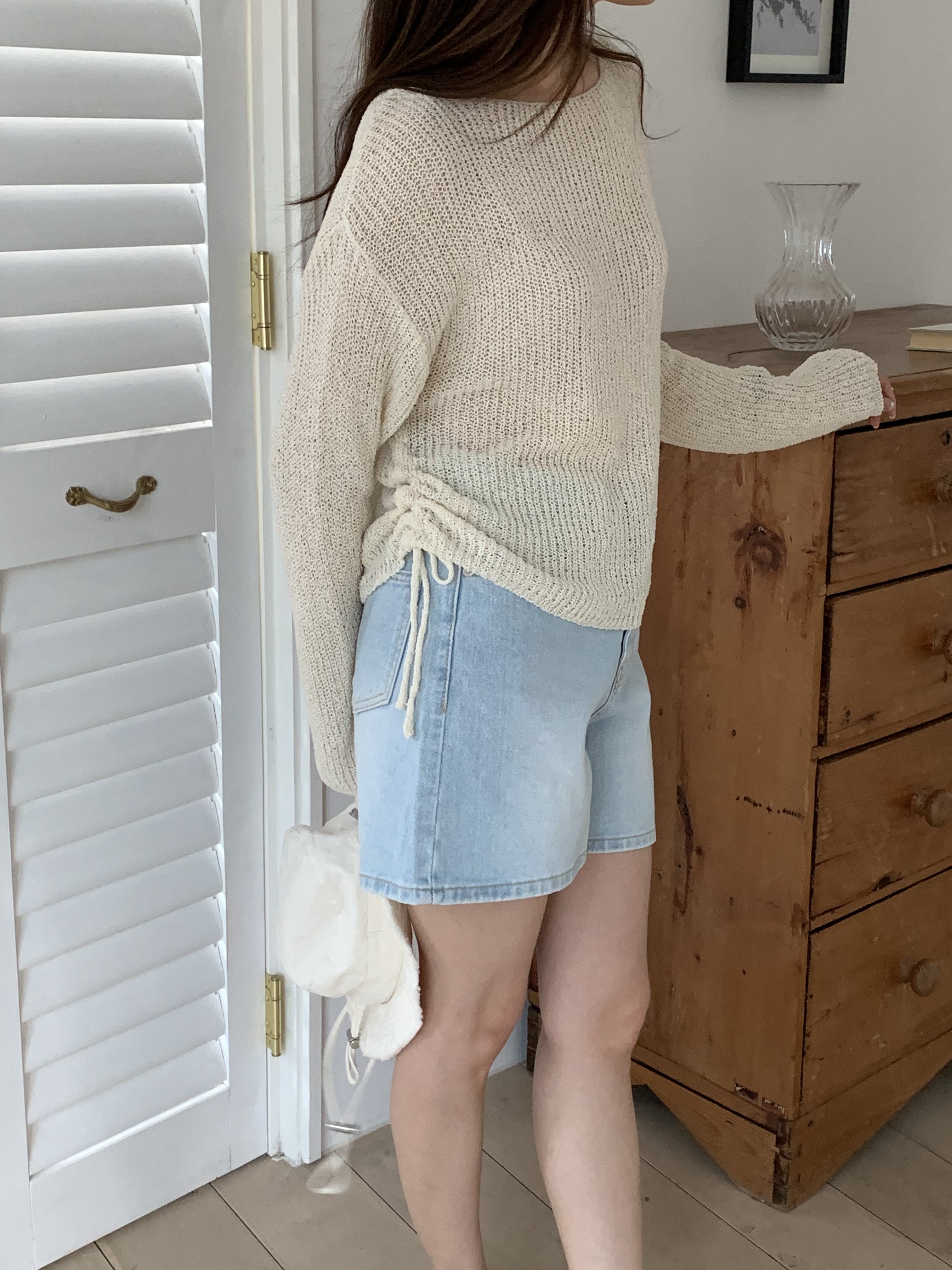 サイドドロストシアー長袖ニット | 詳細画像11