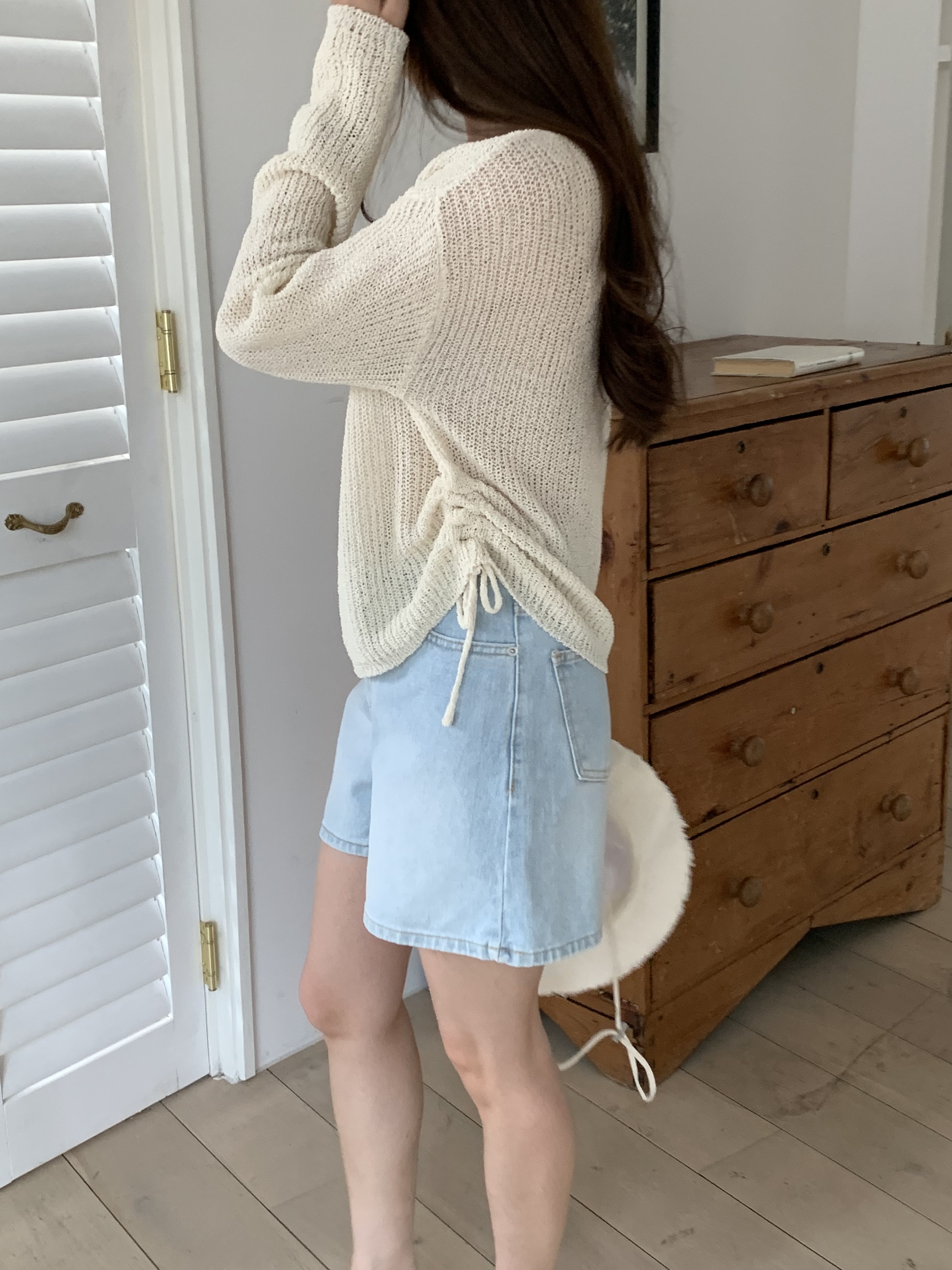 サイドドロストシアー長袖ニット | 詳細画像5