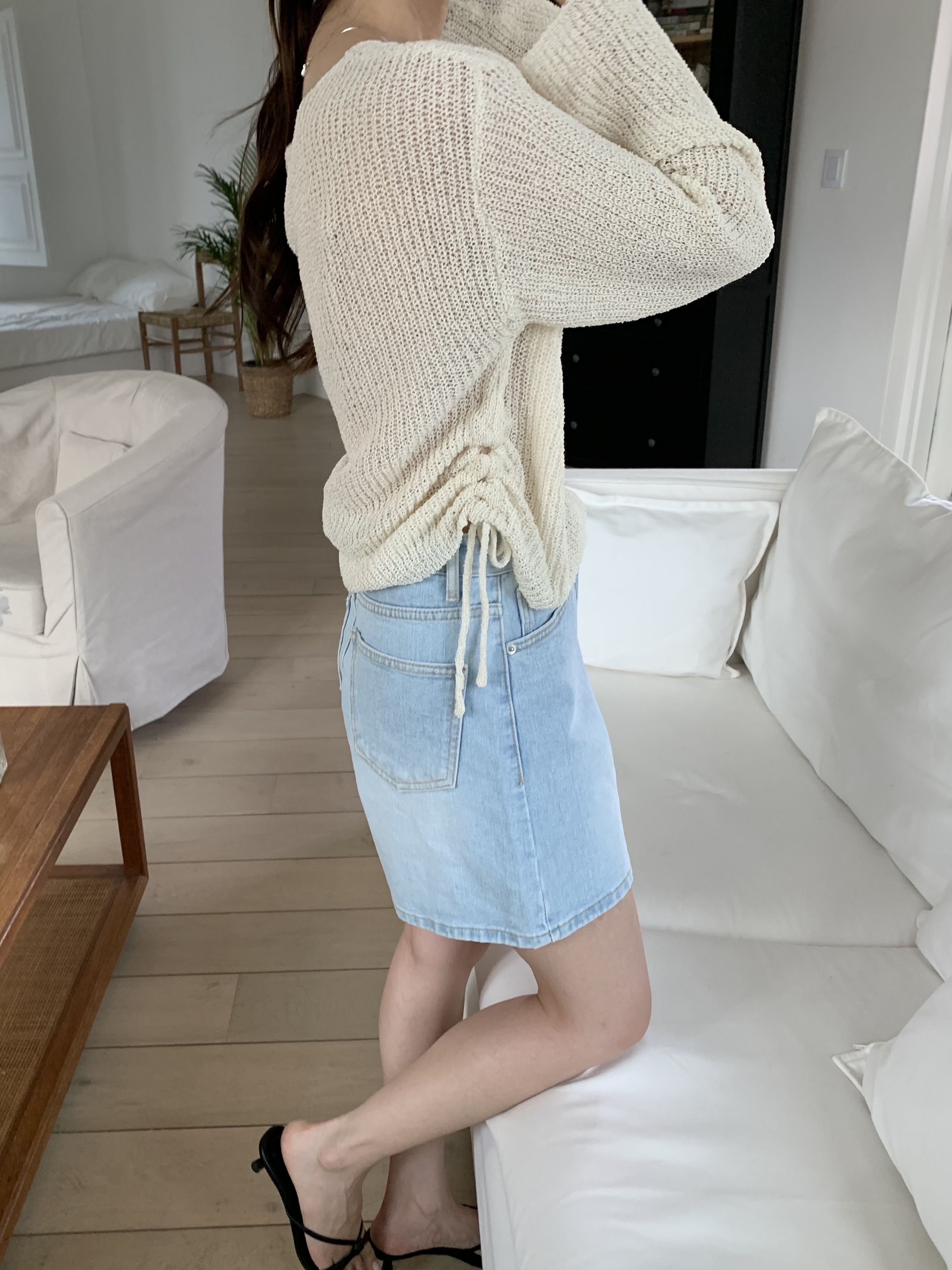 サイドドロストシアー長袖ニット | 詳細画像6