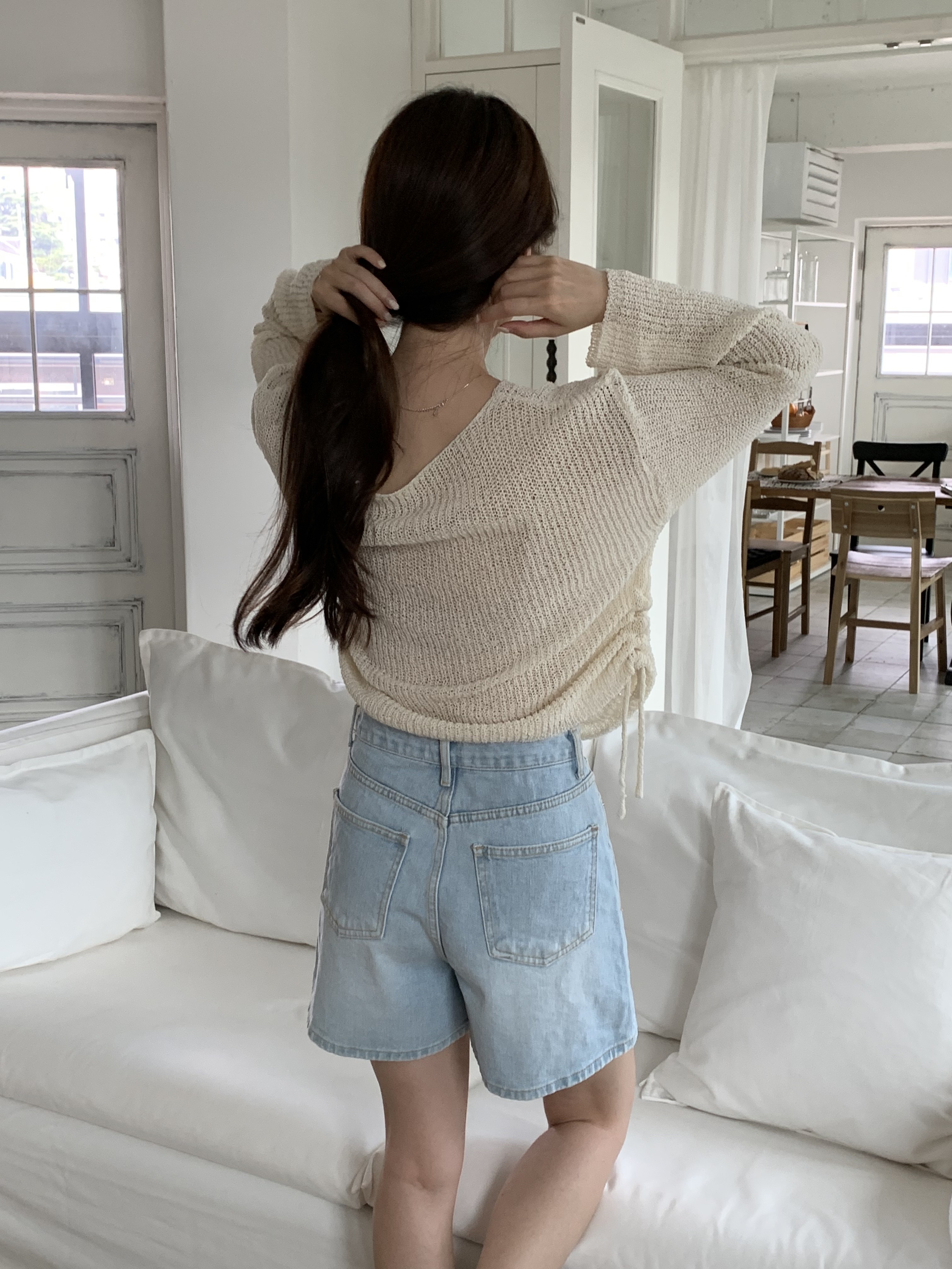 サイドドロストシアー長袖ニット | 詳細画像13