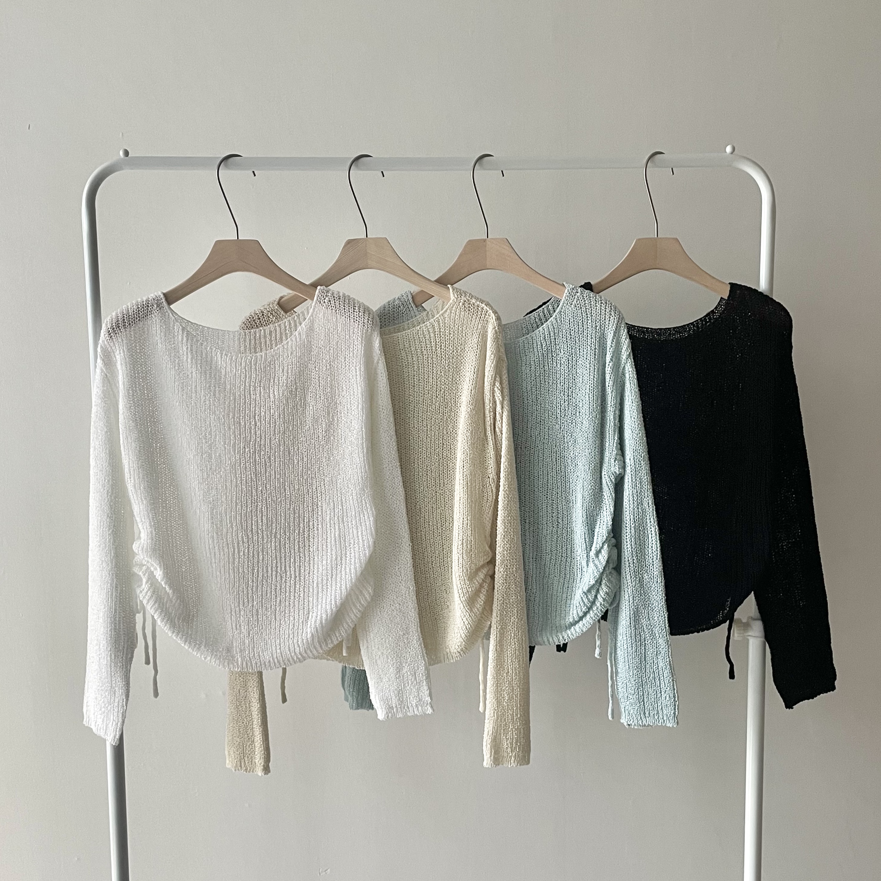 サイドドロストシアー長袖ニット | 詳細画像15