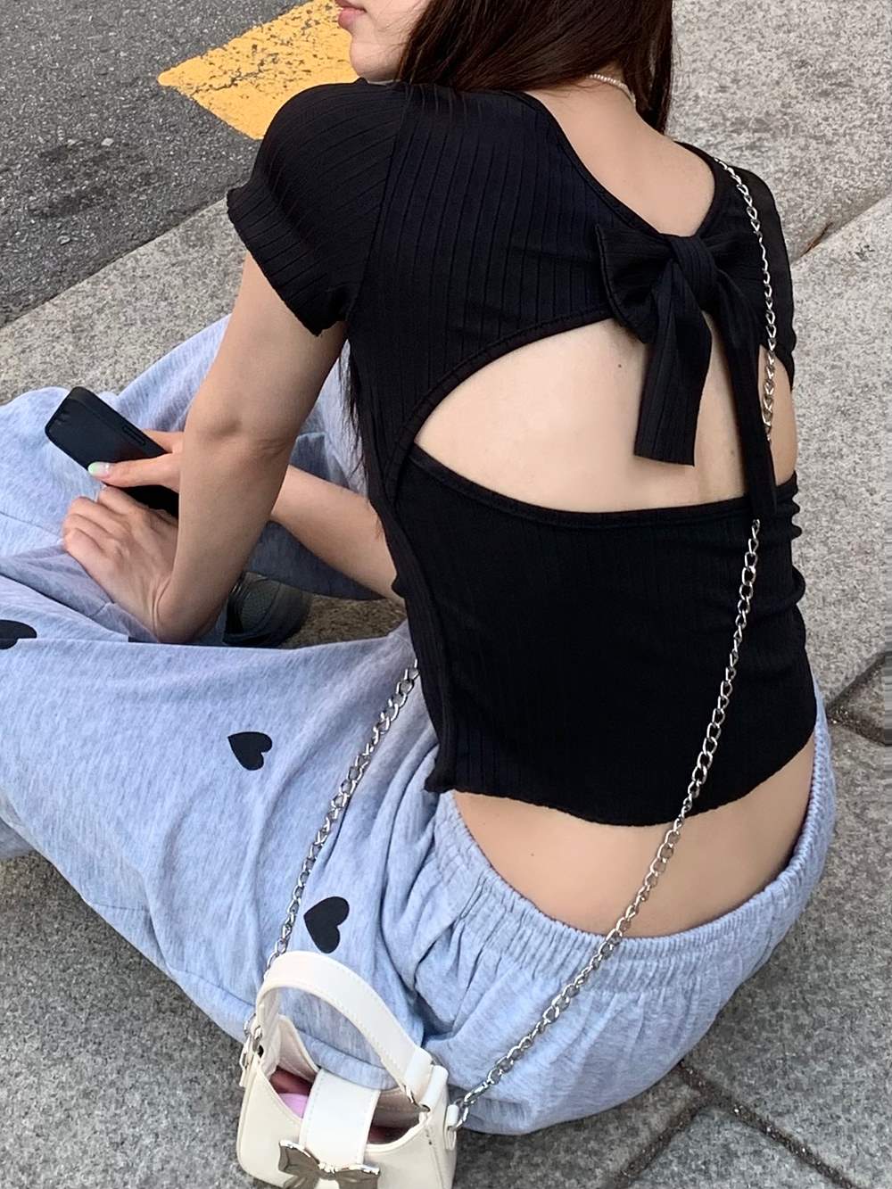 カップバックリボン半袖Tシャツ | 詳細画像2