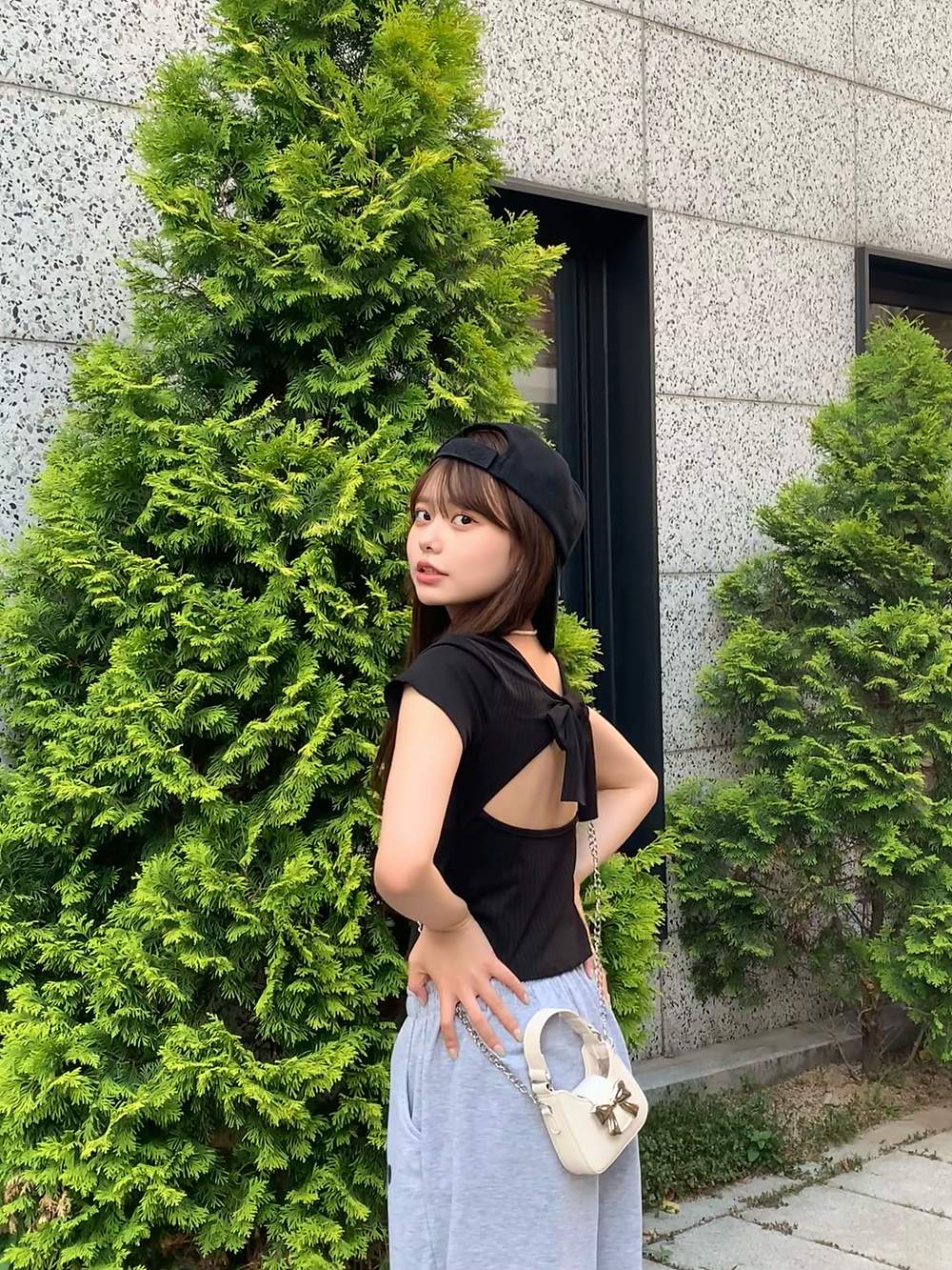 カップバックリボン半袖Tシャツ | 詳細画像4