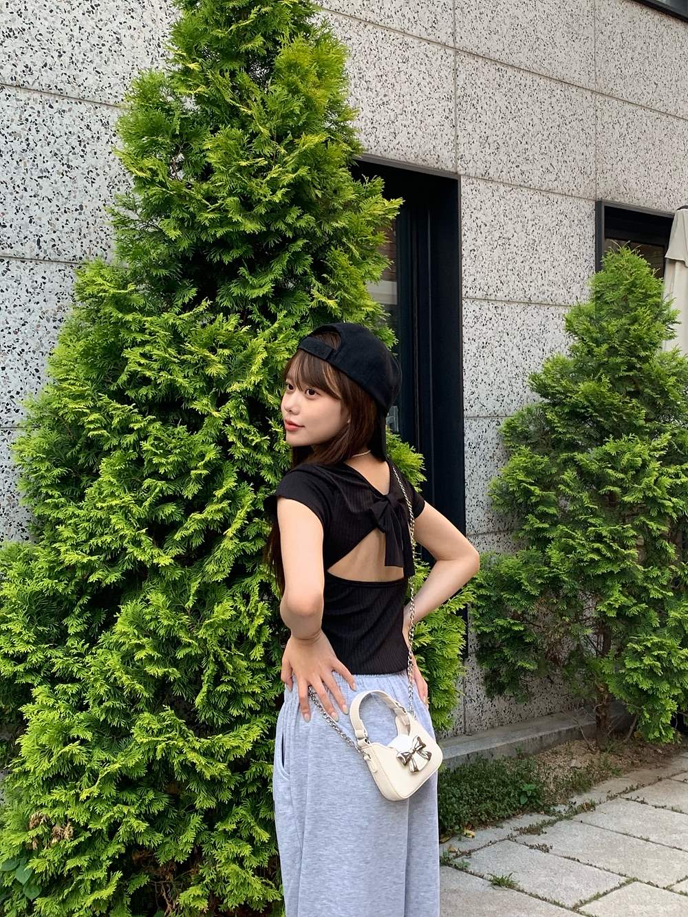 カップバックリボン半袖Tシャツ | 詳細画像5