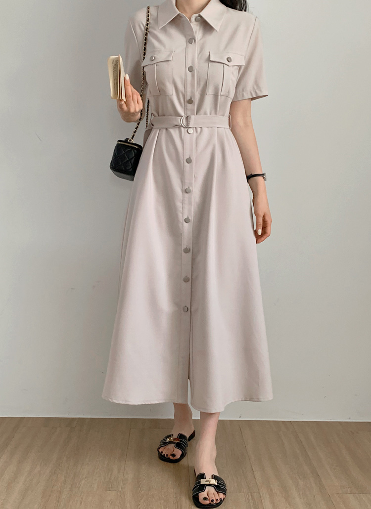 ツーポケ半袖シャツワンピース | レディースファッション通販 - DHOLIC