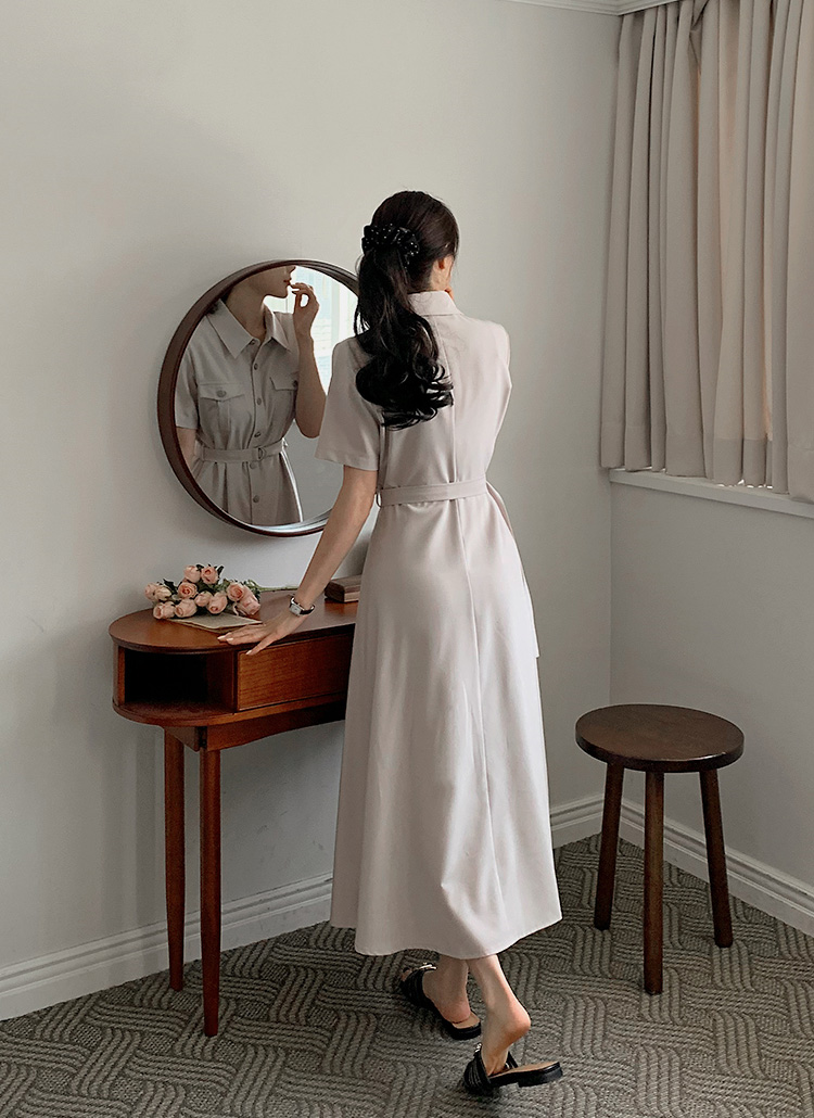 ツーポケ半袖シャツワンピース | レディースファッション通販 - DHOLIC