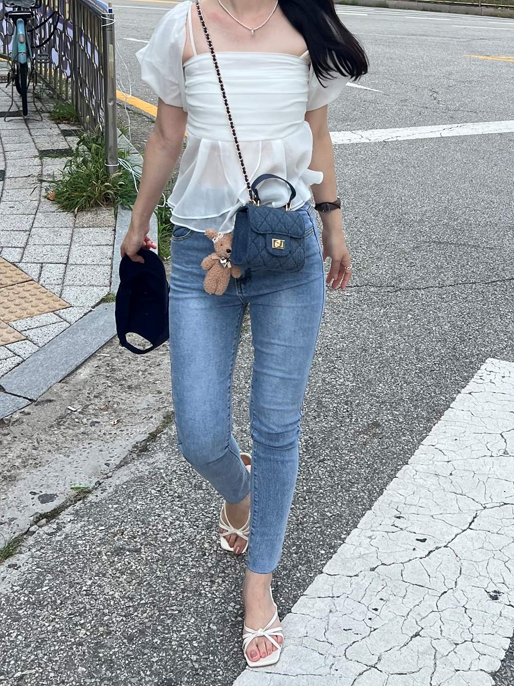 3ボタンハイウエストスキニーデニムパンツ | 詳細画像5