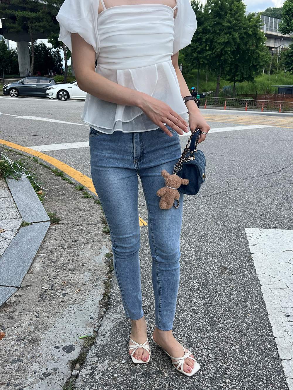 3ボタンハイウエストスキニーデニムパンツ | 詳細画像11
