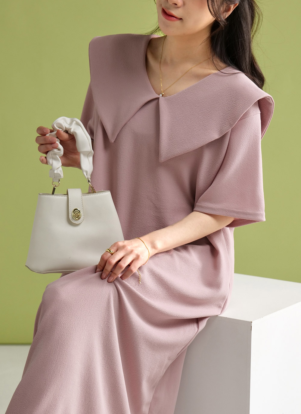 リンクルビッグカラーワンピース | 詳細画像10