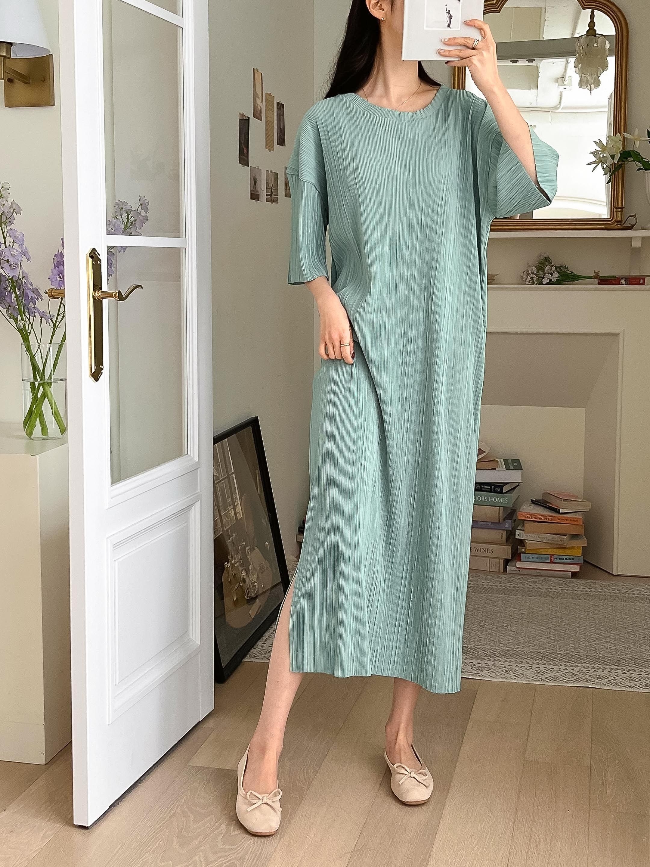 プリーツスリットワンピース | 詳細画像4