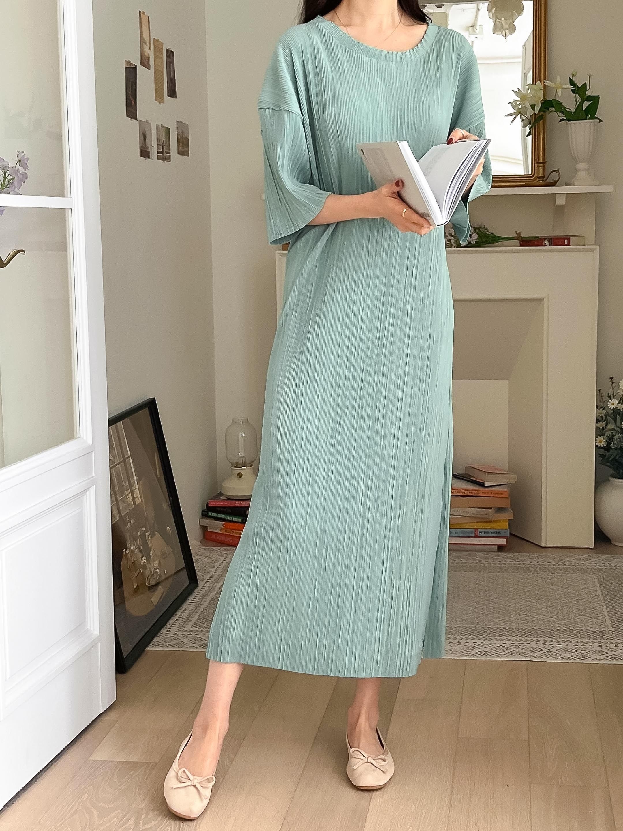 プリーツスリットワンピース | 詳細画像5