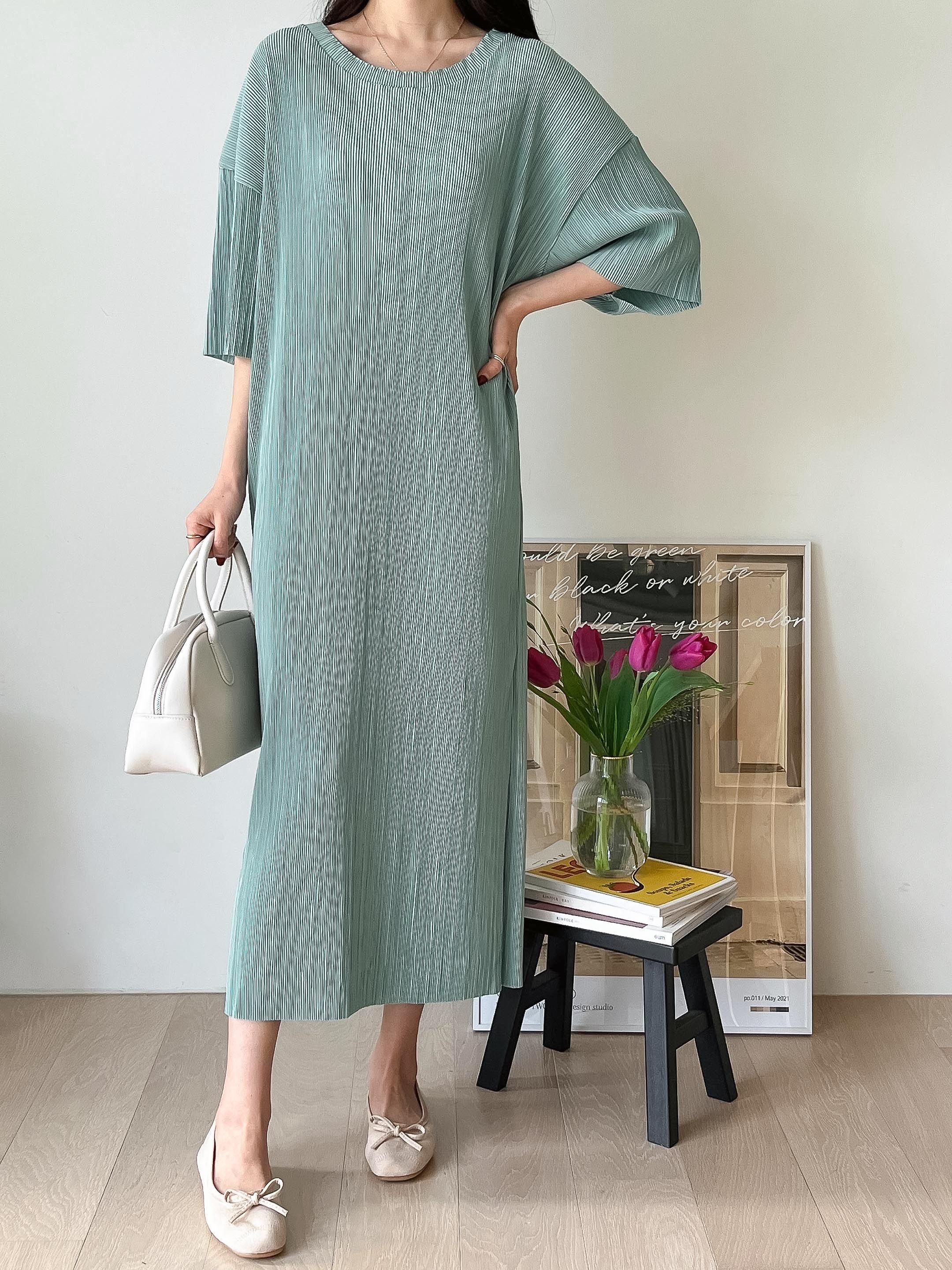 プリーツスリットワンピース | 詳細画像9