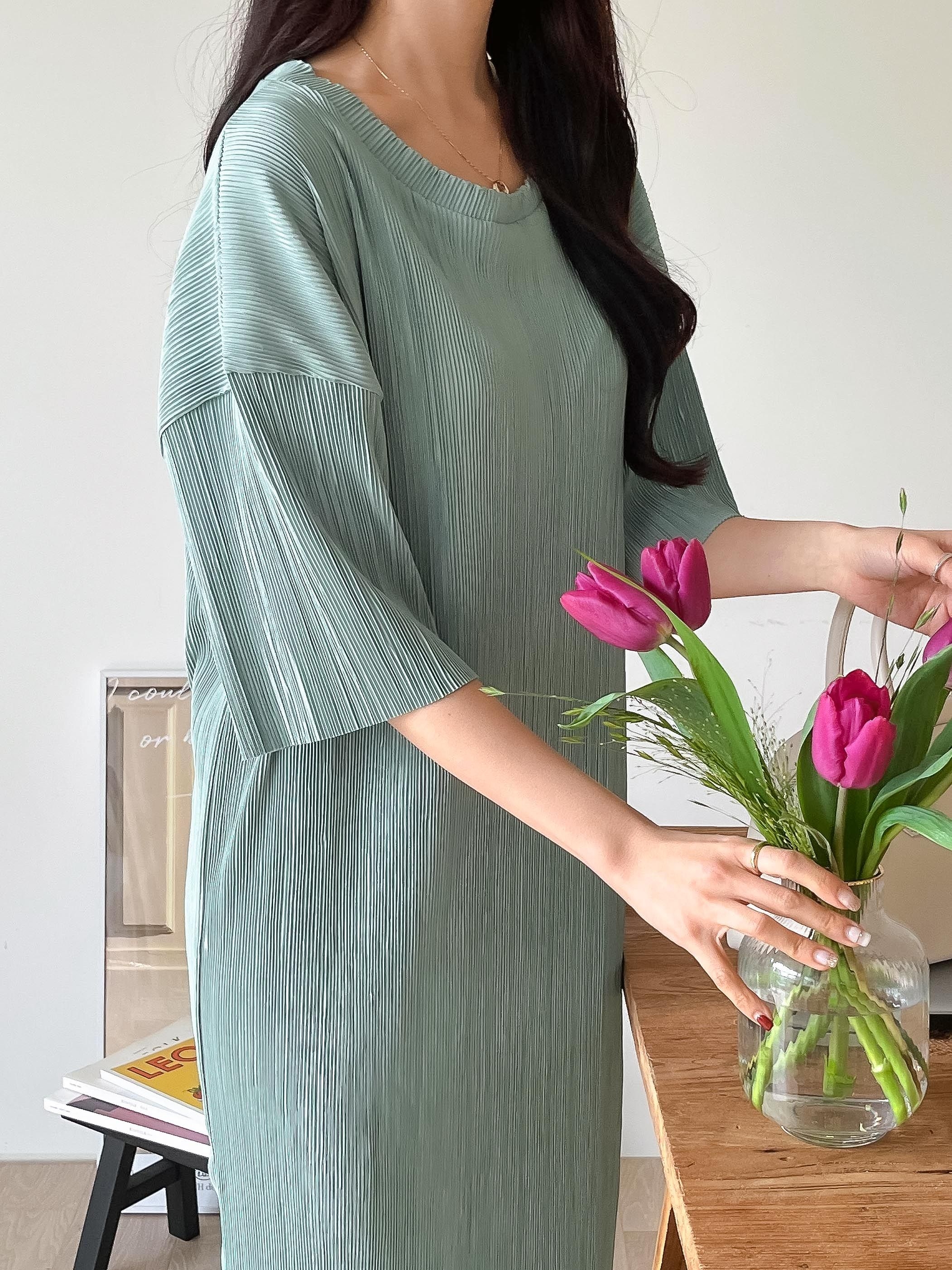 プリーツスリットワンピース | 詳細画像22