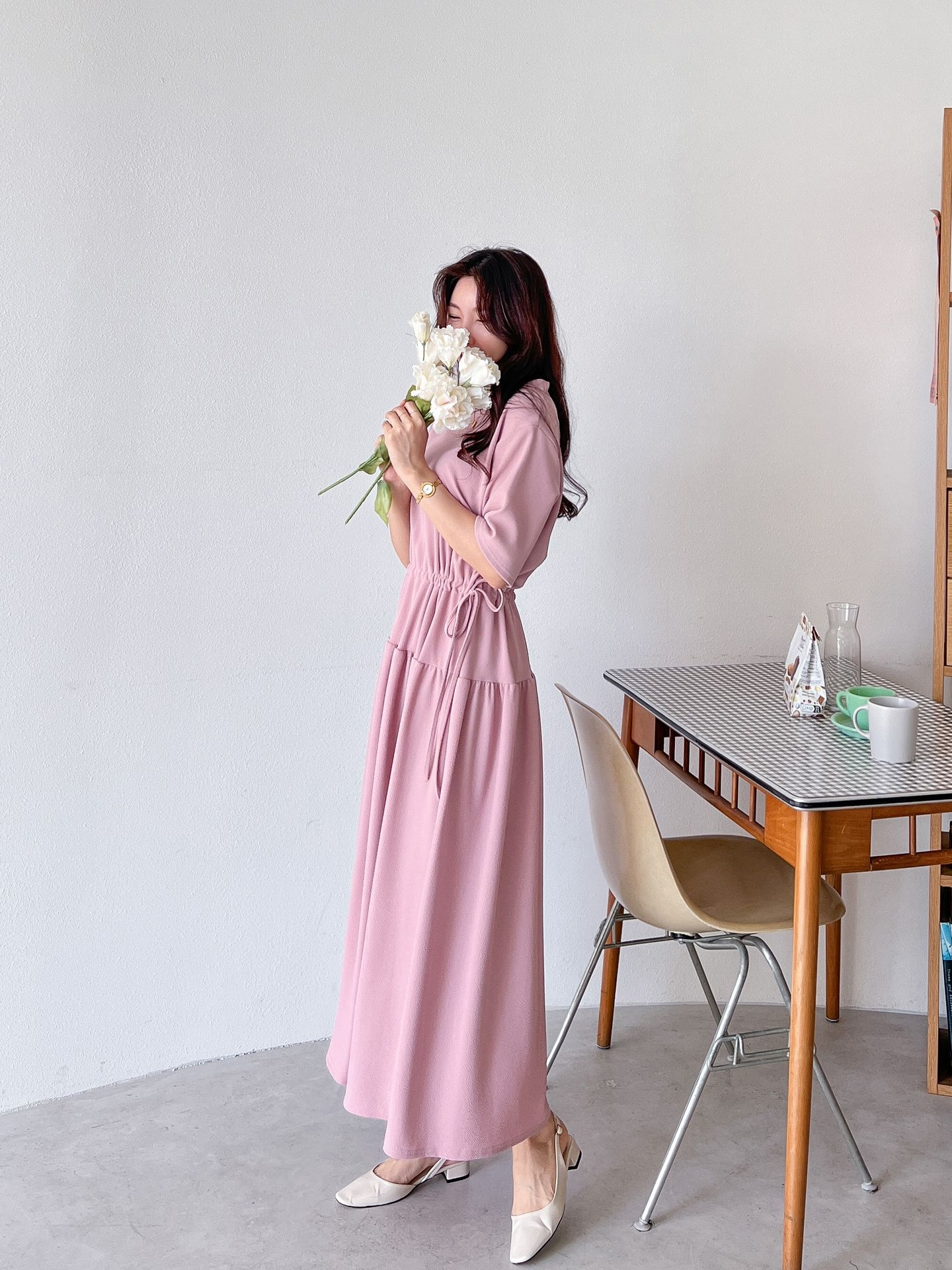 ドロストギャザー半袖ワンピース | 詳細画像5