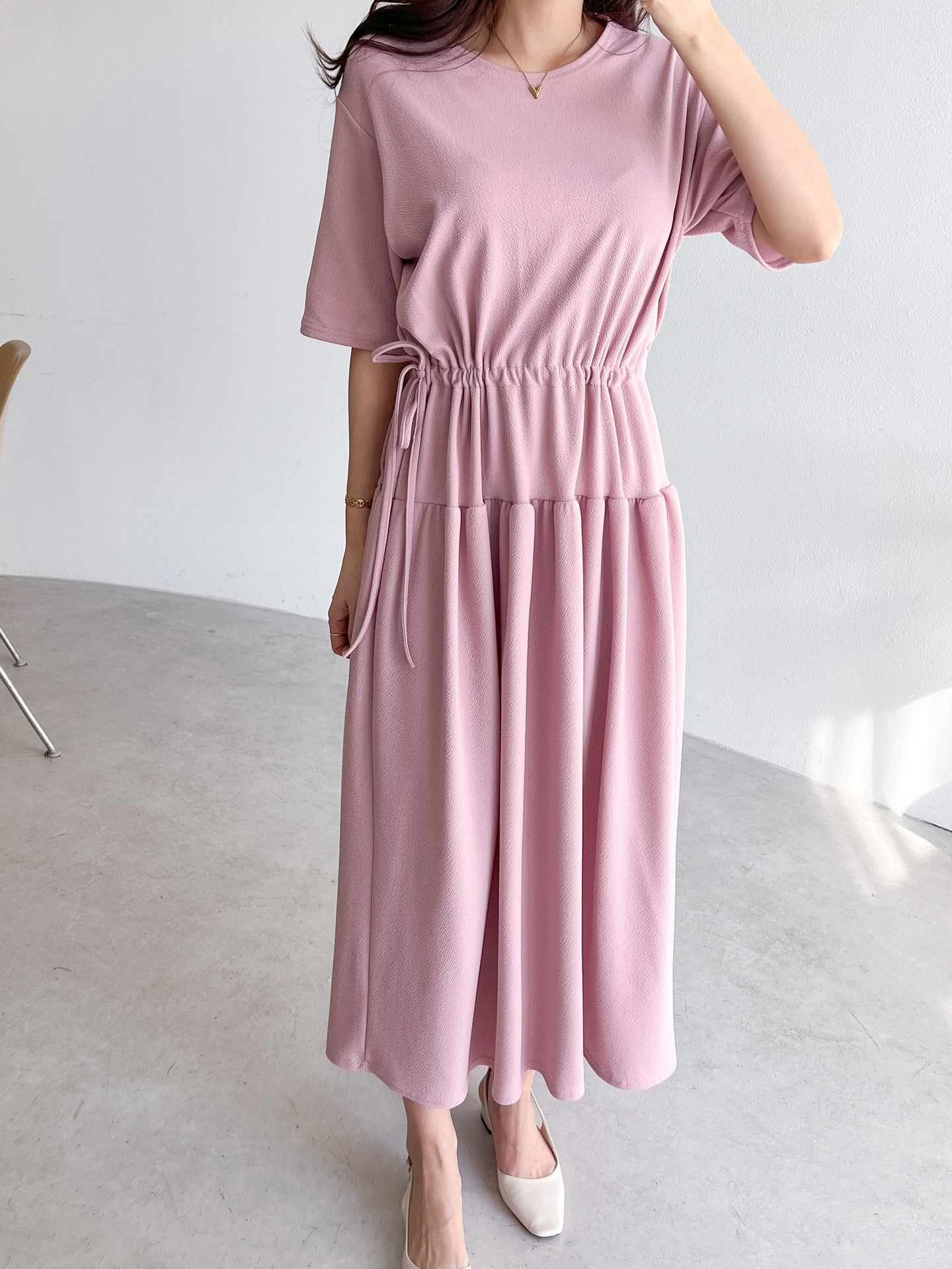 ドロストギャザー半袖ワンピース | 詳細画像7