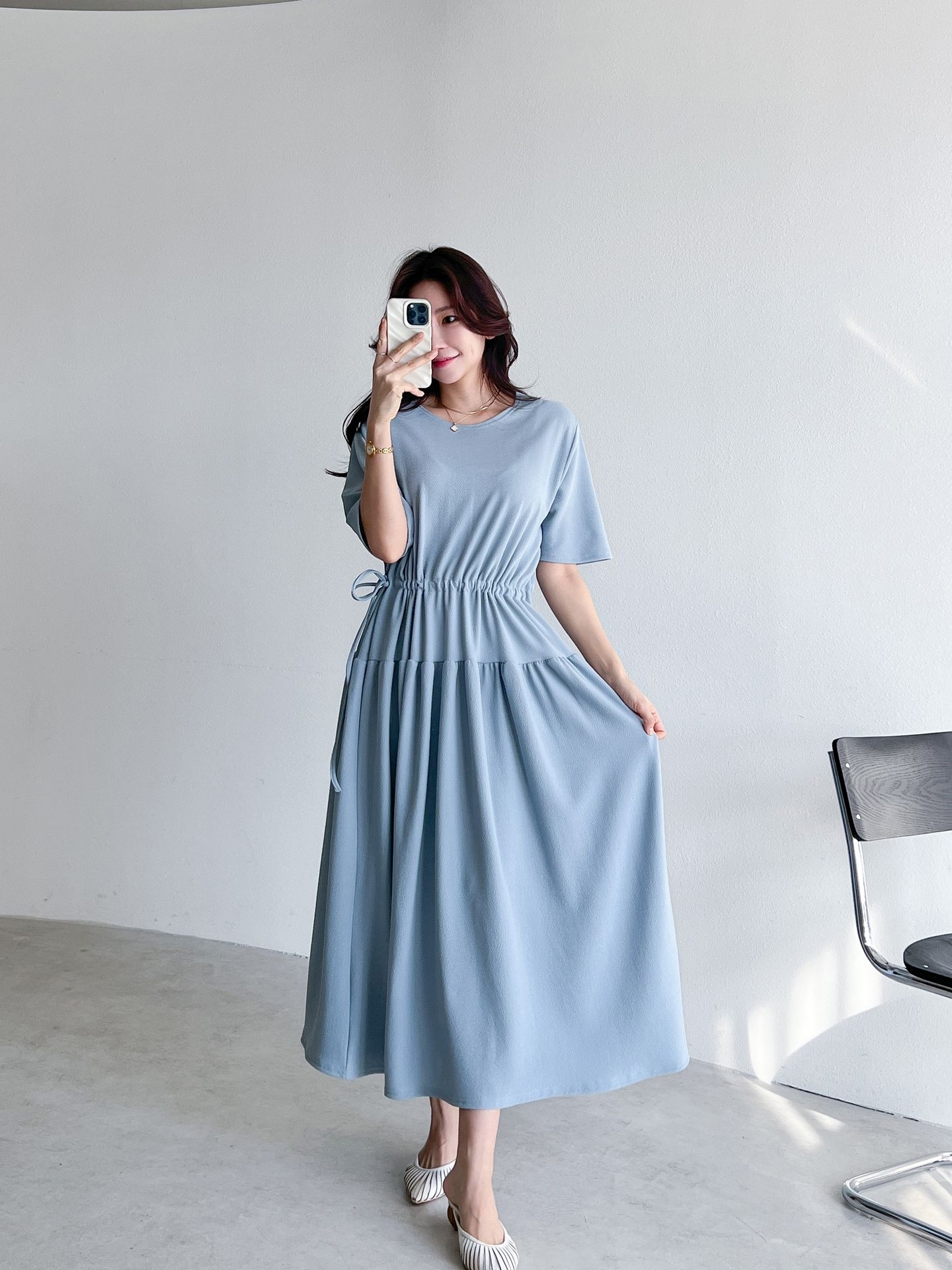 ドロストギャザー半袖ワンピース | 詳細画像12