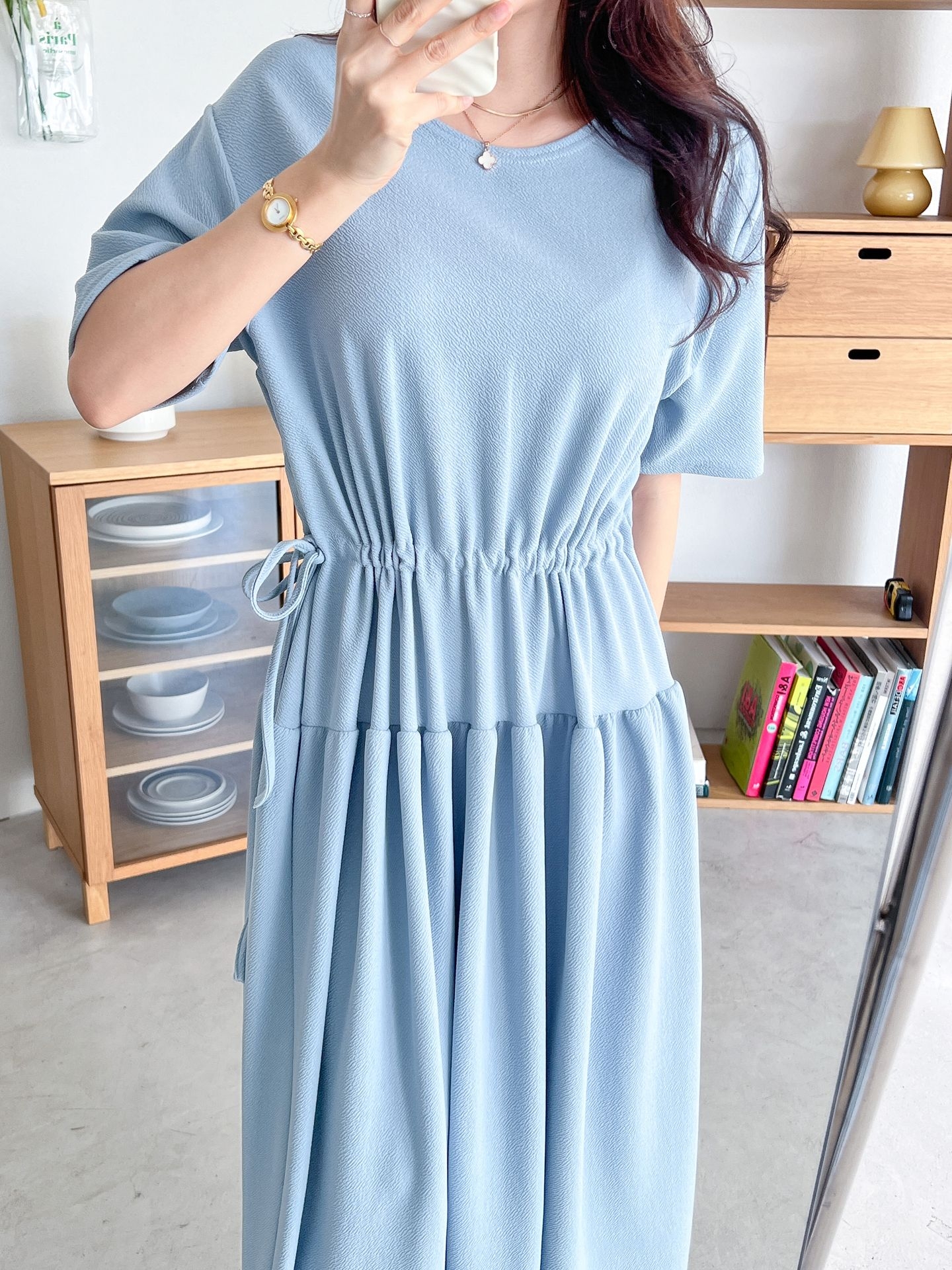 ドロストギャザー半袖ワンピース | 詳細画像20