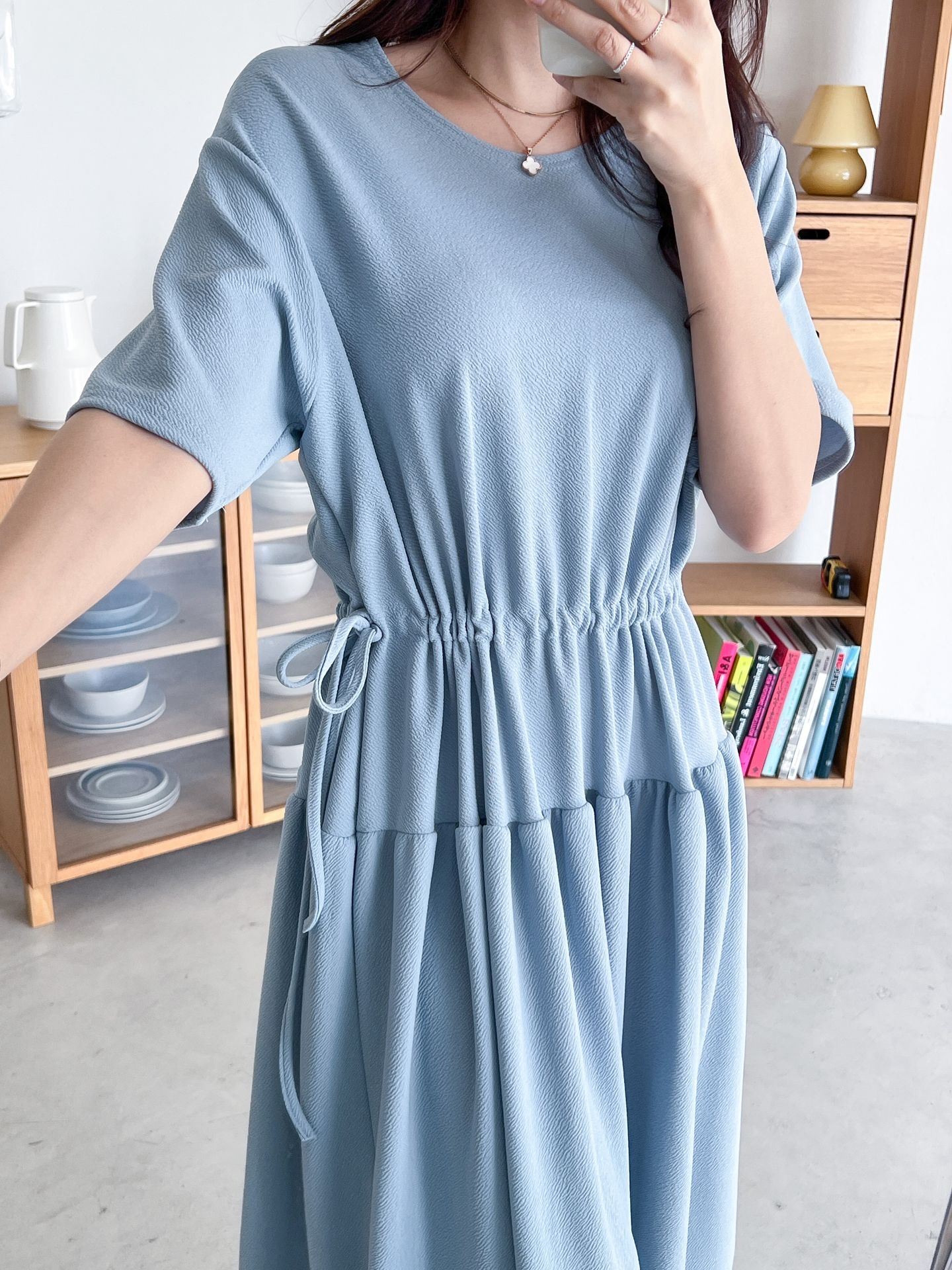 ドロストギャザー半袖ワンピース | 詳細画像21