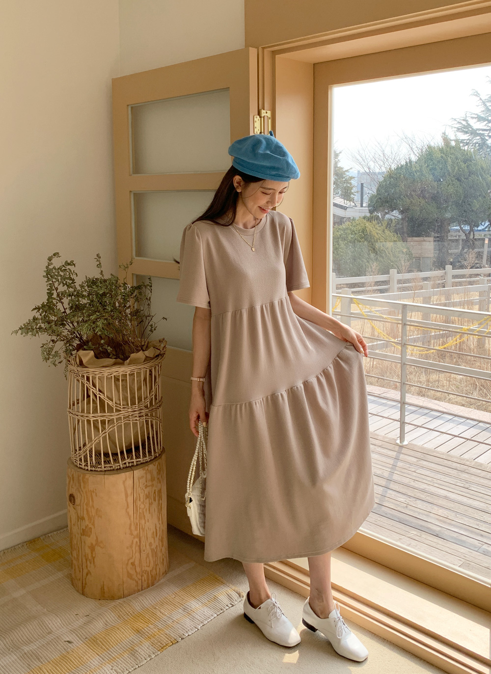 ティアード半袖ロングワンピース | 詳細画像3